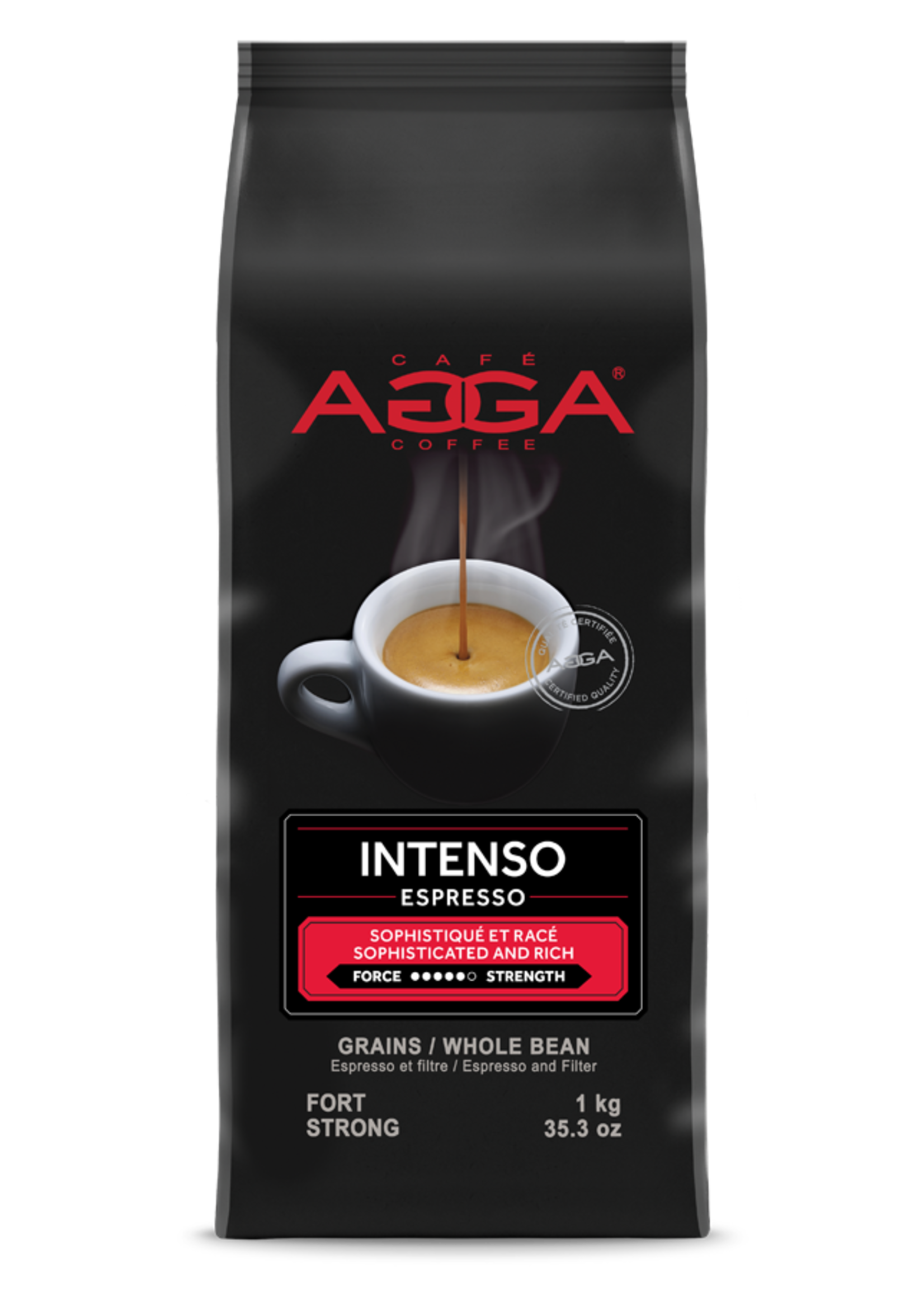 AGGA 899112 - AGGA CAFE EN GRAINS ESPRESSO INTENSO 1KG