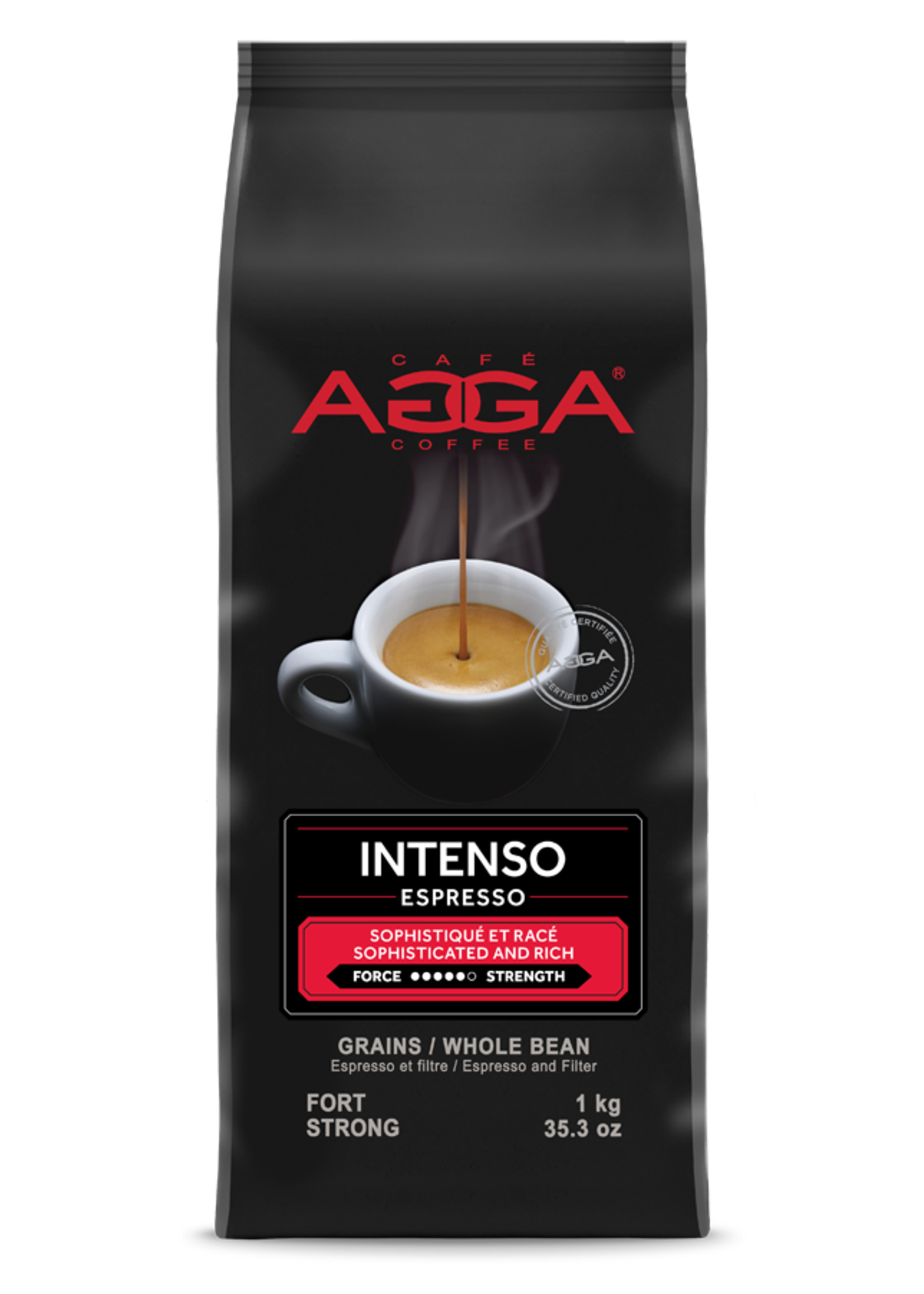 AGGA IN510000G34 - AGGA CAFE EN GRAINS ESPRESSO INTENSO 1KG