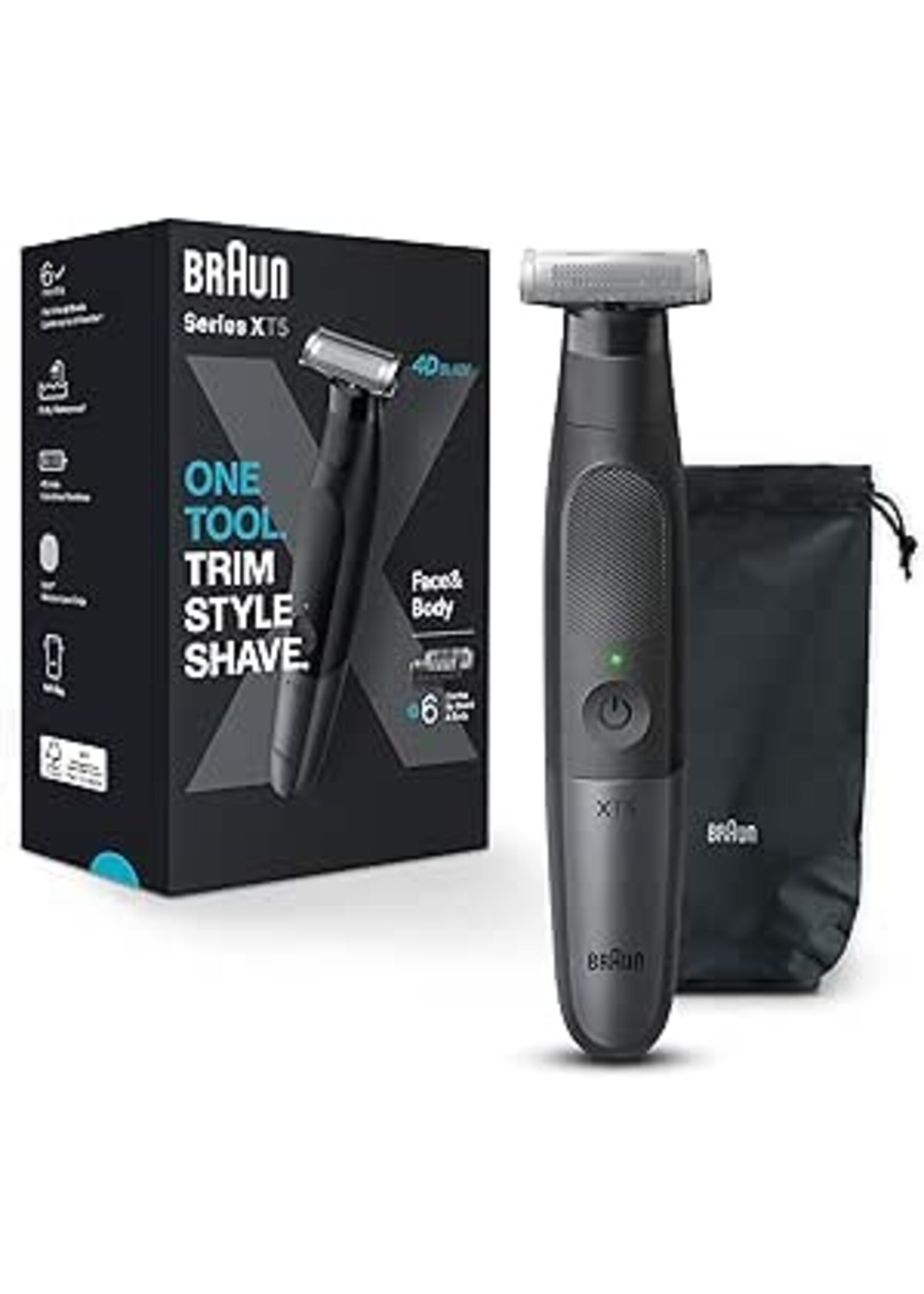 BRAUN XT5100 - BRAUN NOIR/SILVER TONDEUSE HYBRIDE SEC ET HUMIDE XT5