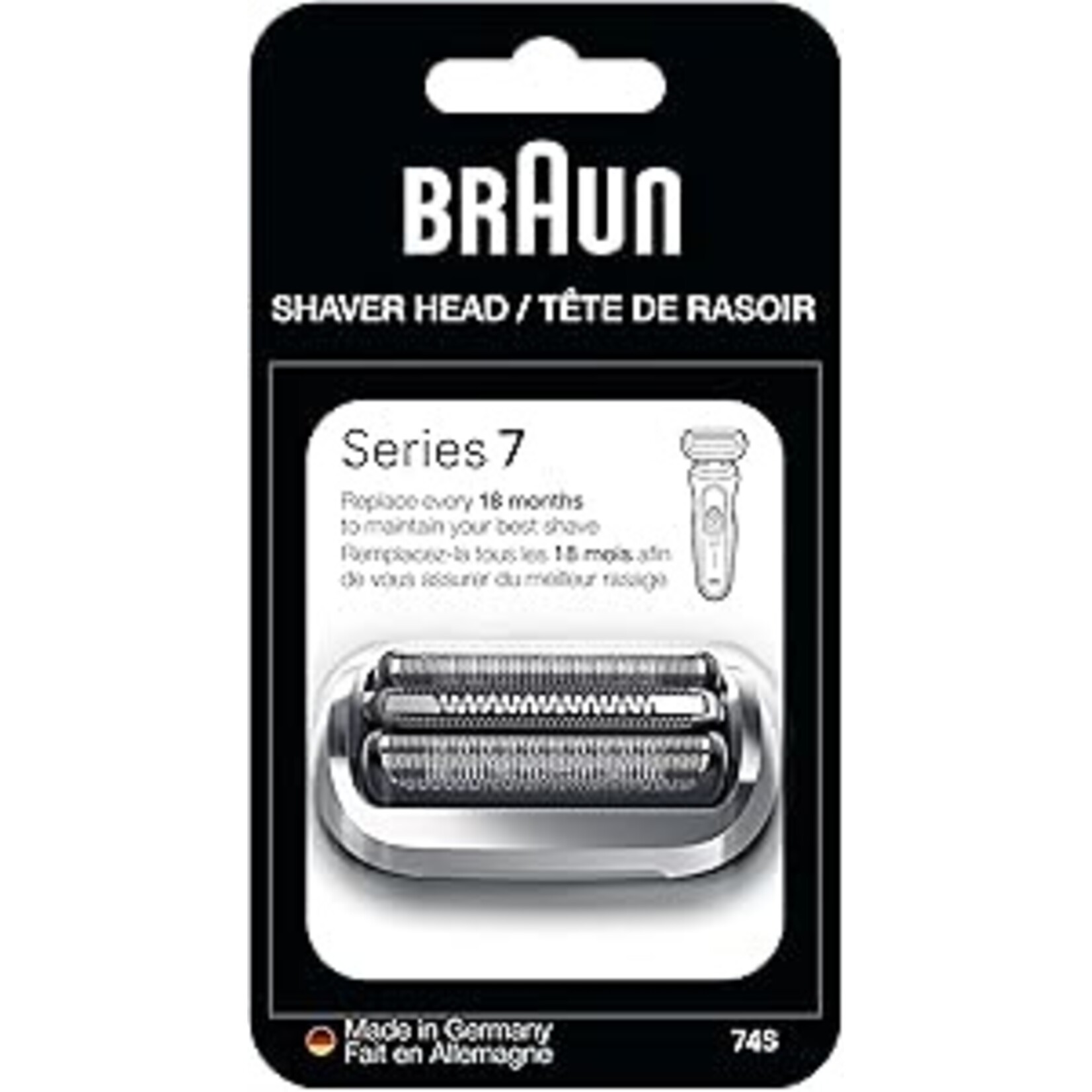 BRAUN 74S - BRAUN SERIE 7 CHROME REMPLACEMENT COMBI PACK