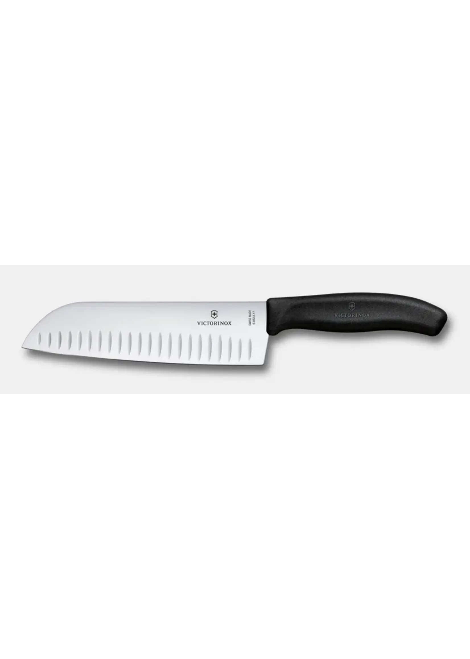 VICTORINOX 6.8523.17-X4 -  VICTORINOX COUTEAU SANTOKU 7/18CM GRANTON NOIR