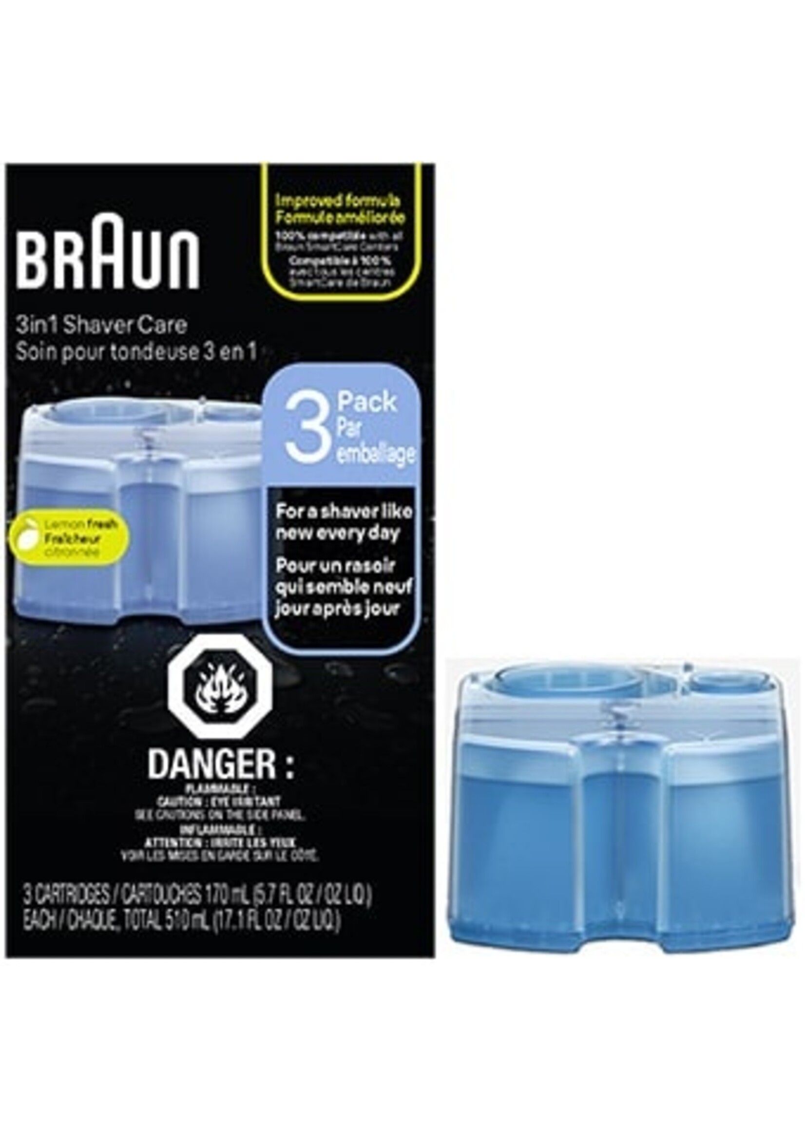 BRAUN CCR3  - BRAUN CARTOUCHE CLEAN/CHARGE (3)