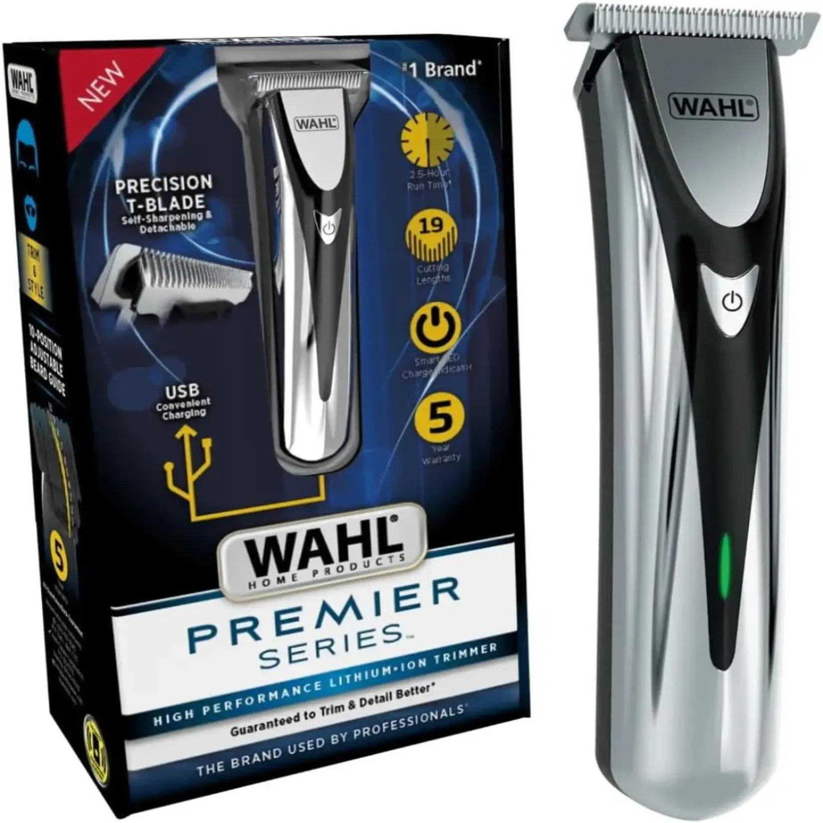 WAHL 3302 - WAHL TAILLE BARBE ELITE RECHARGEABLE LITHIUM USB