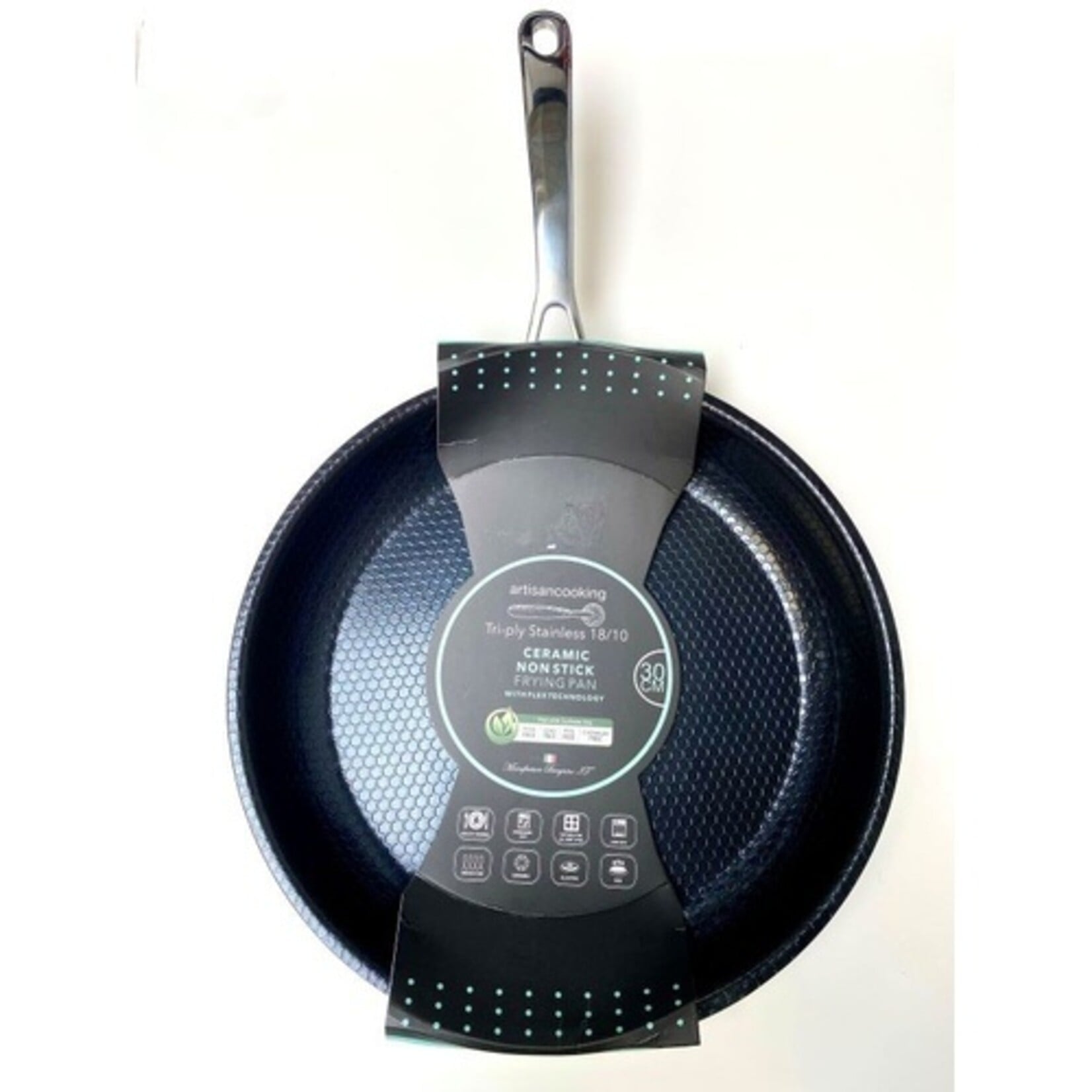 ARTISANCOOKING 88136 -  Poêle 30cm 3 plis ceramique Italie