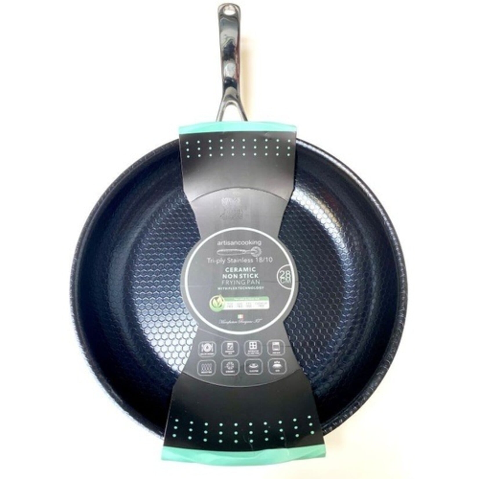 ARTISANCOOKING 88132 -Poêle 28 cm 3 plis ceramique Italie