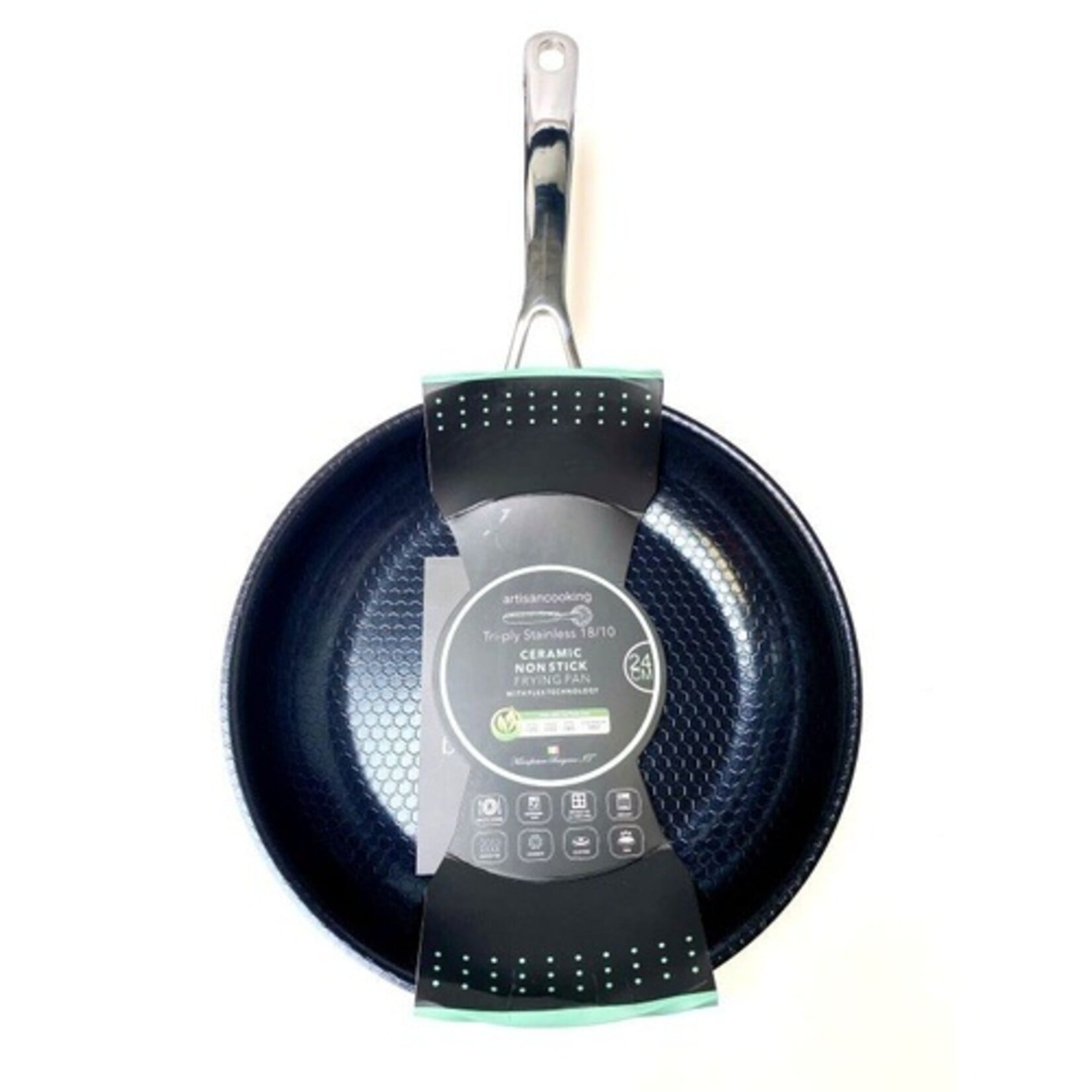 ARTISANCOOKING 88128 -  Poêle 24cm 3 plis ceramique Italie