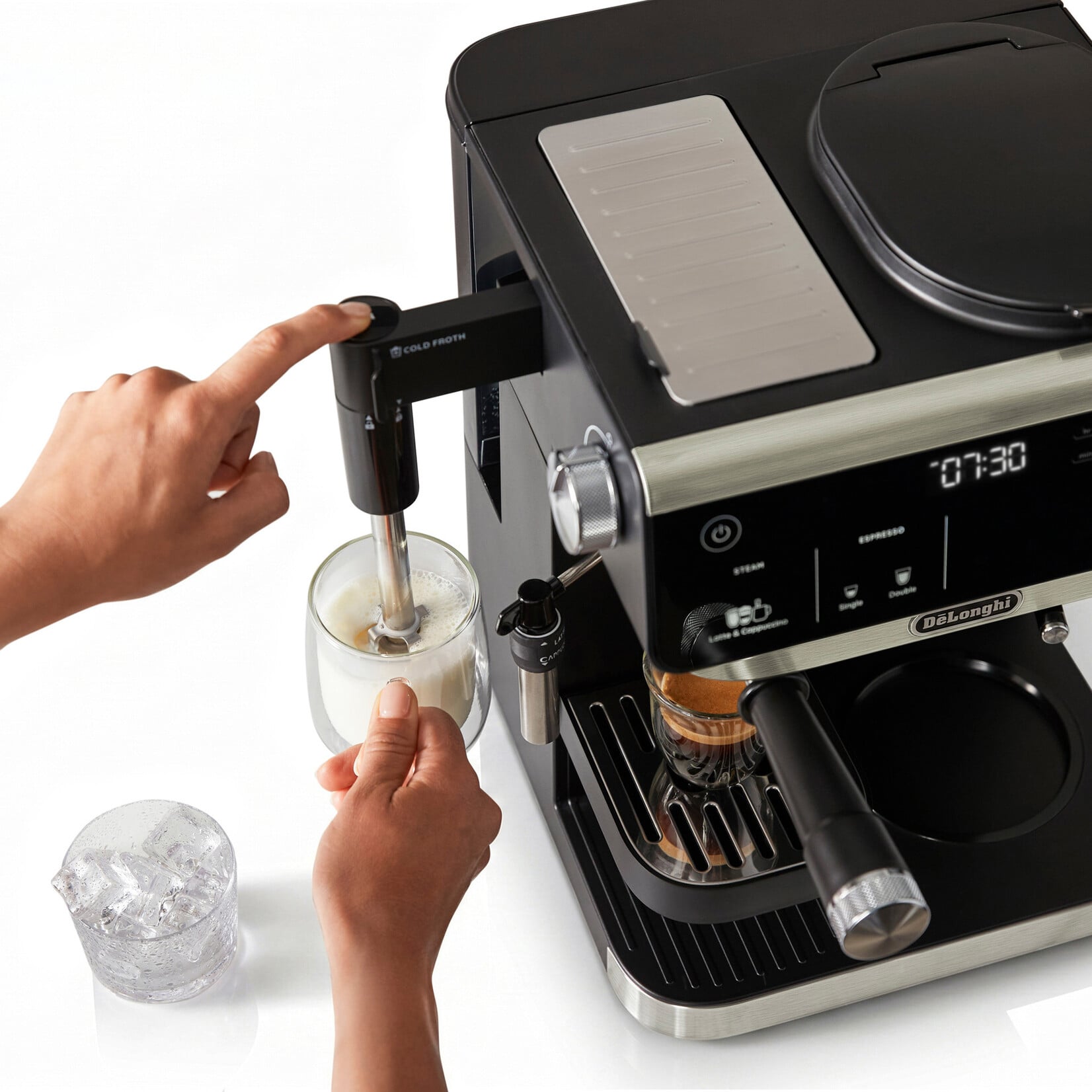 Machine à café et expresso combinée tout-en-un, noire COM630BK
