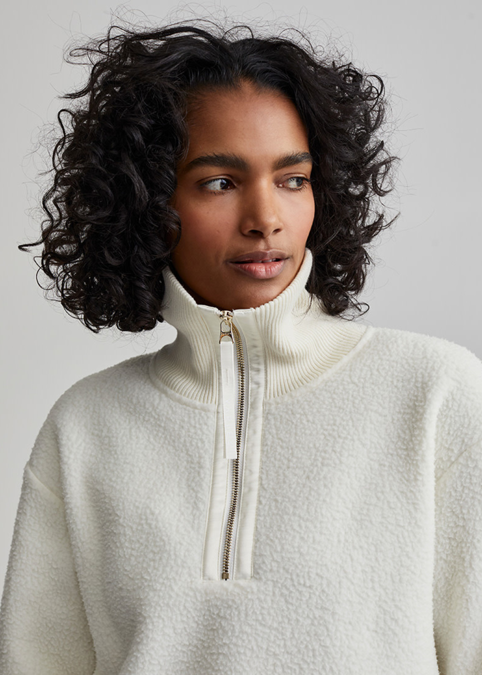 Varley Roselle Half Zip Fleece Egret