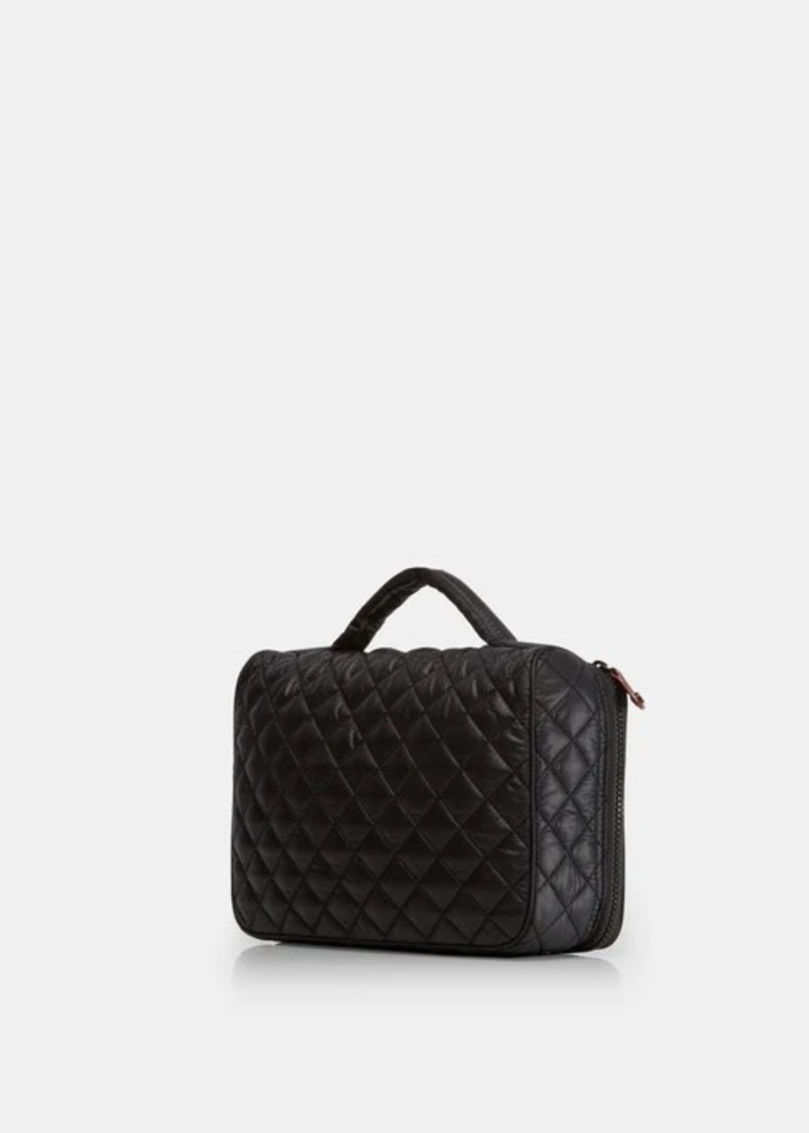 MZ Wallace Zip Round Cosmetic Black