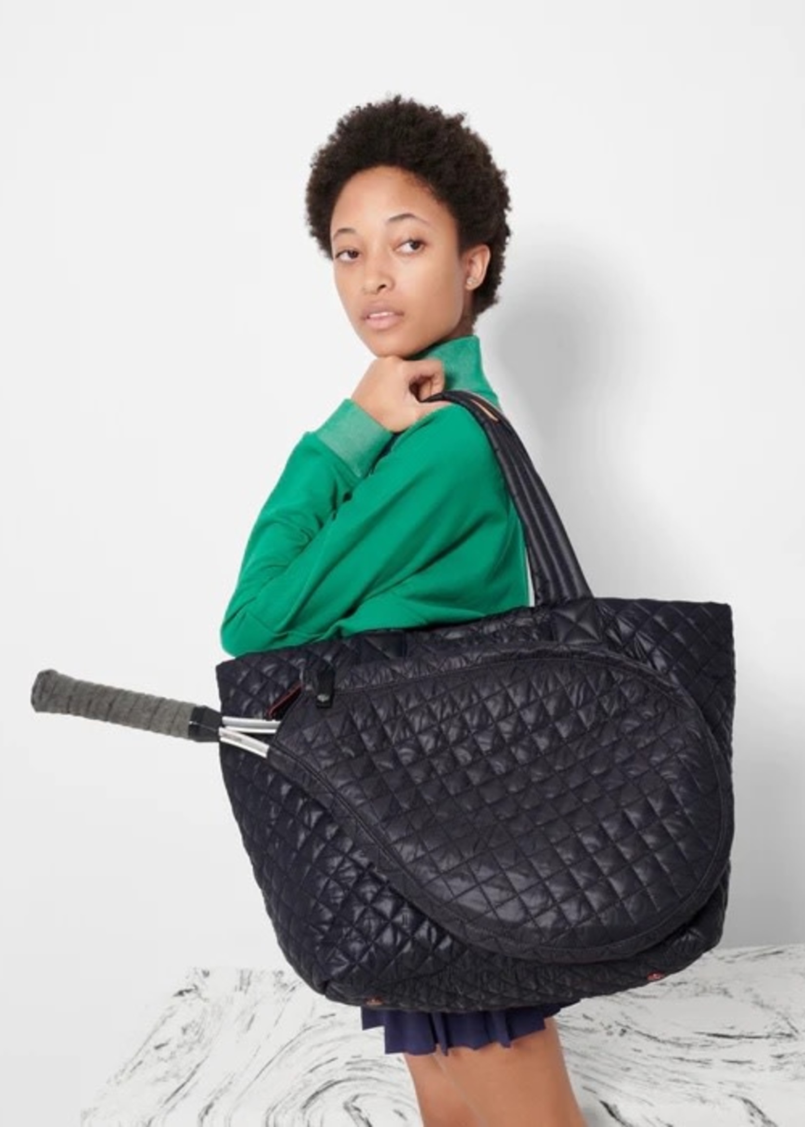 MZ Wallace Tennis Large Metro Tote Deluxe Black