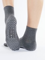 Pointe Studio Union Ankle Grip Sock Charcoal