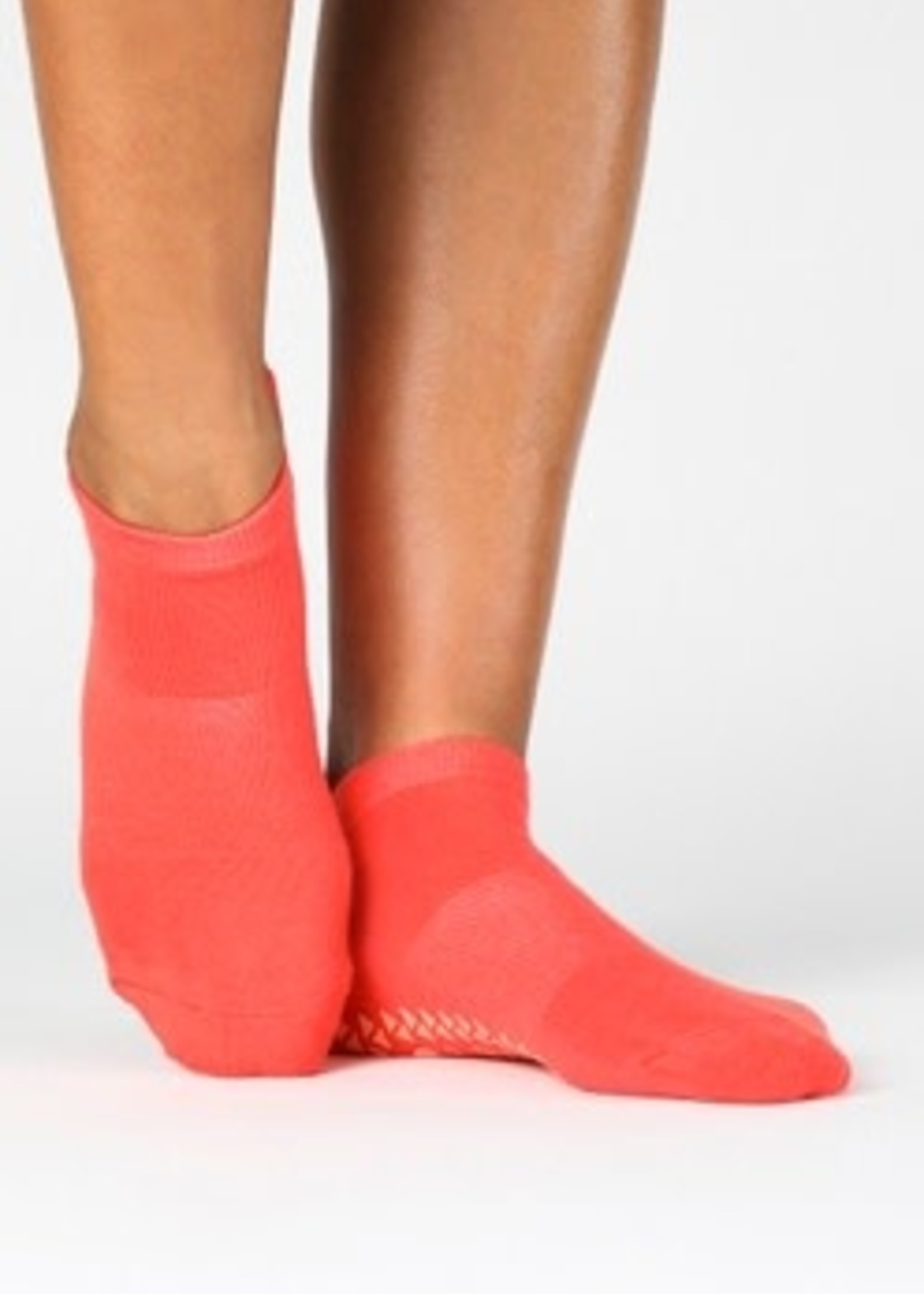 Pointe Studio Union Grip Sock Hot Coral