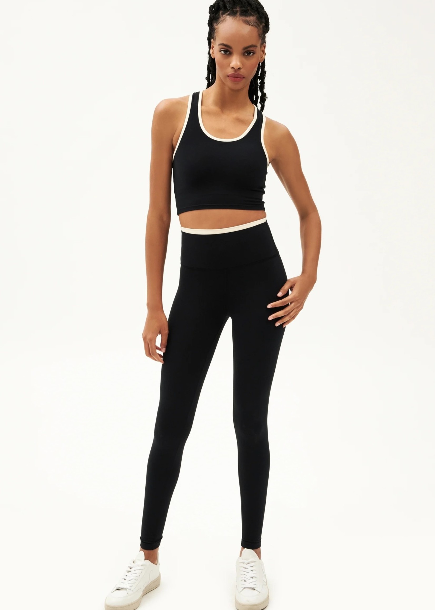 Splits59 Dual High Waist Airweight 7/8 Black/Creme