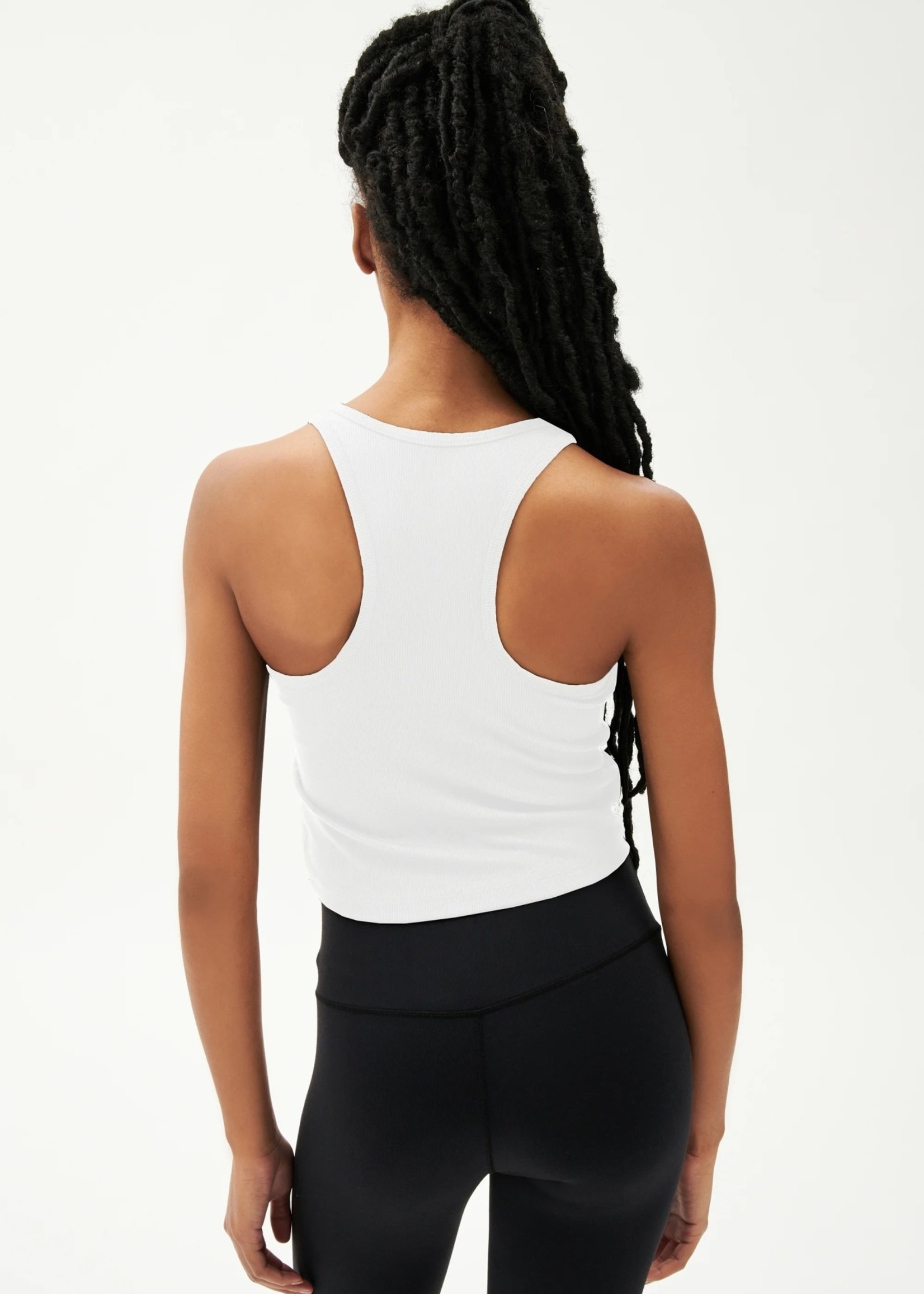 Splits59 Ashby Rib Crop White