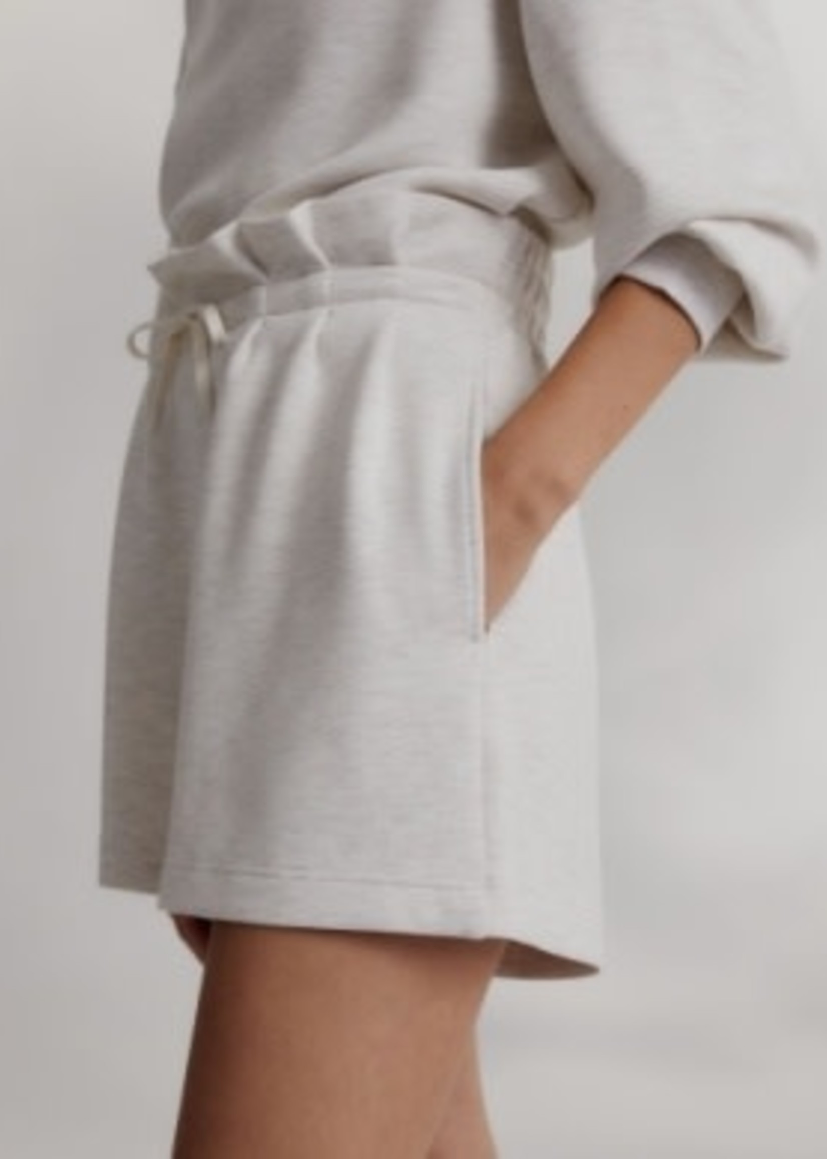 Varley Claude High Rise Short 4.5" Ivory Marl