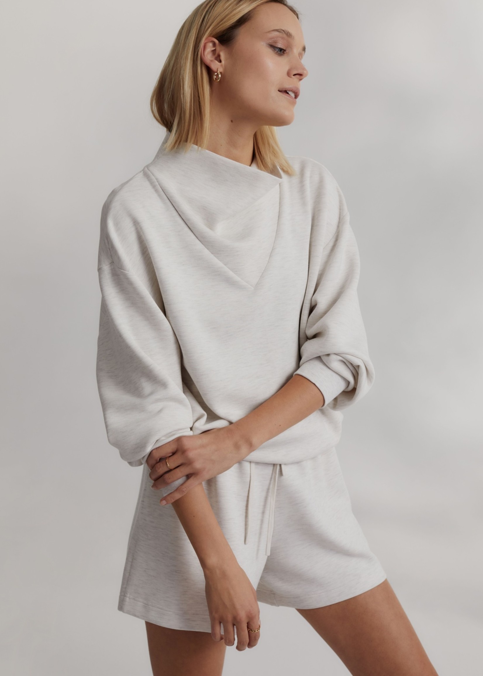 Varley Betsy Sweat Ivory Marl