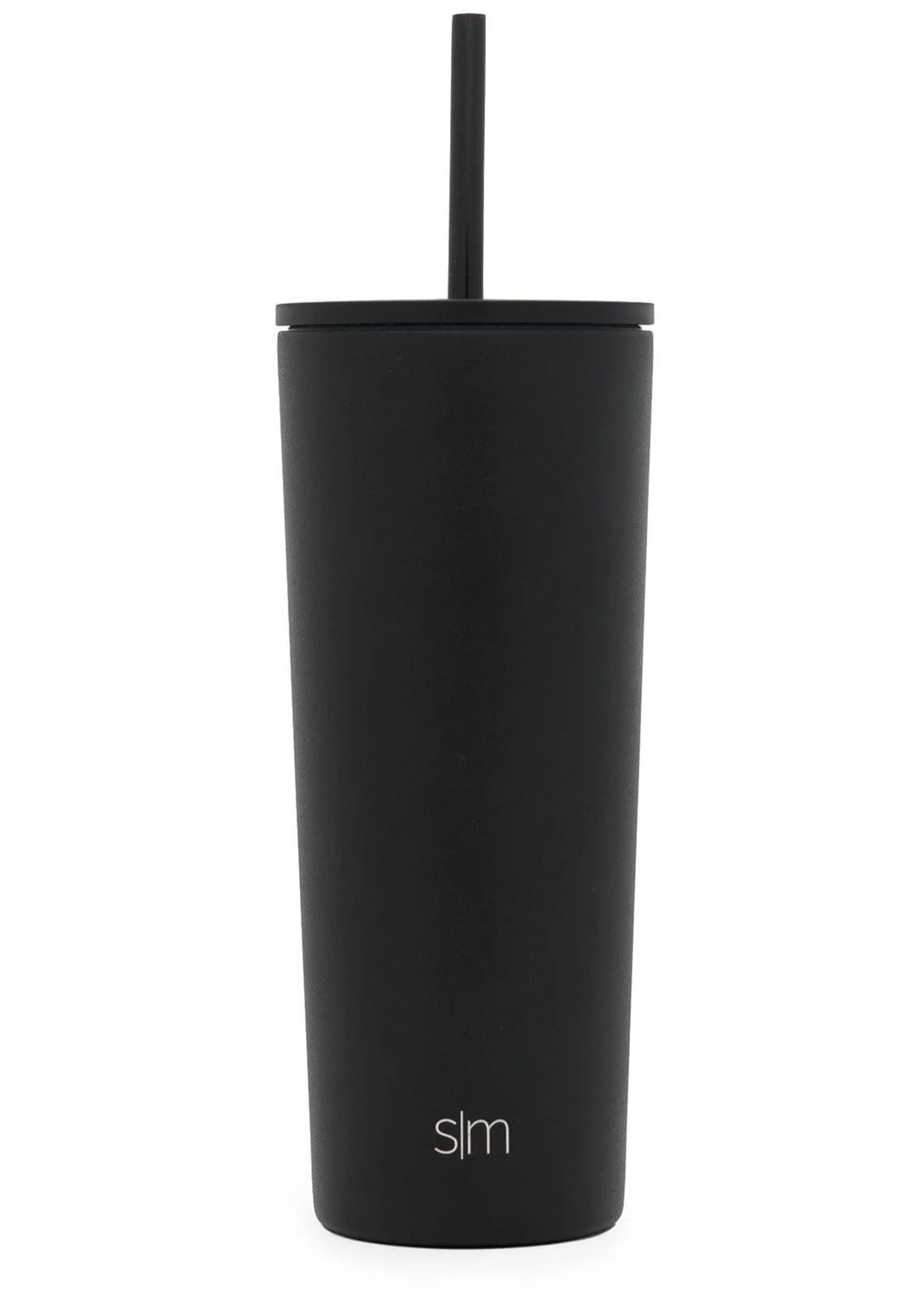 Simple Modern 24oz Classic Plastic Textured Tumbler with Straw 1 Tone -  Black Pebble