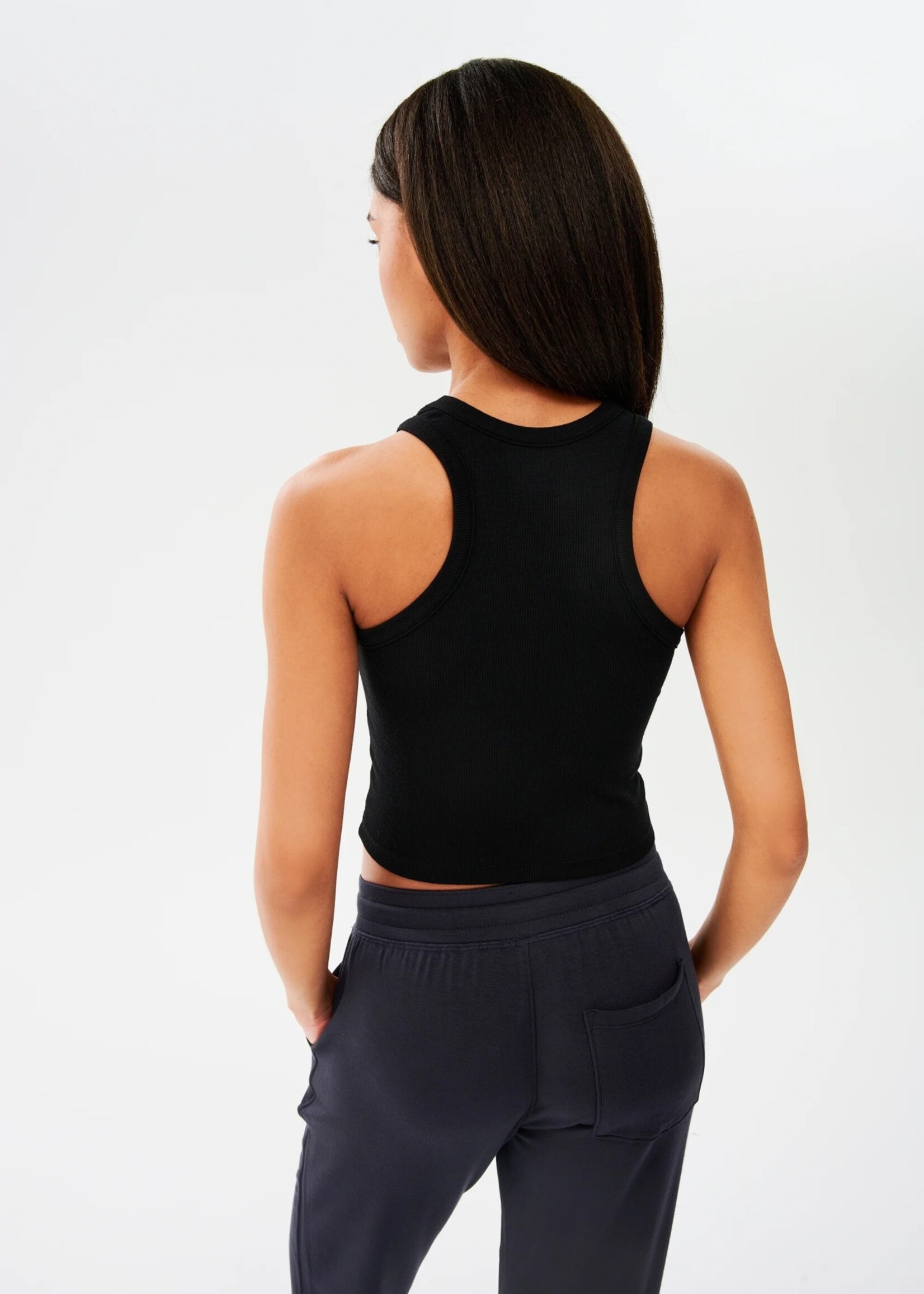 Splits59 Kiki Rib Crop Black