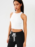 Splits59 Kiki Rib Crop Tank White