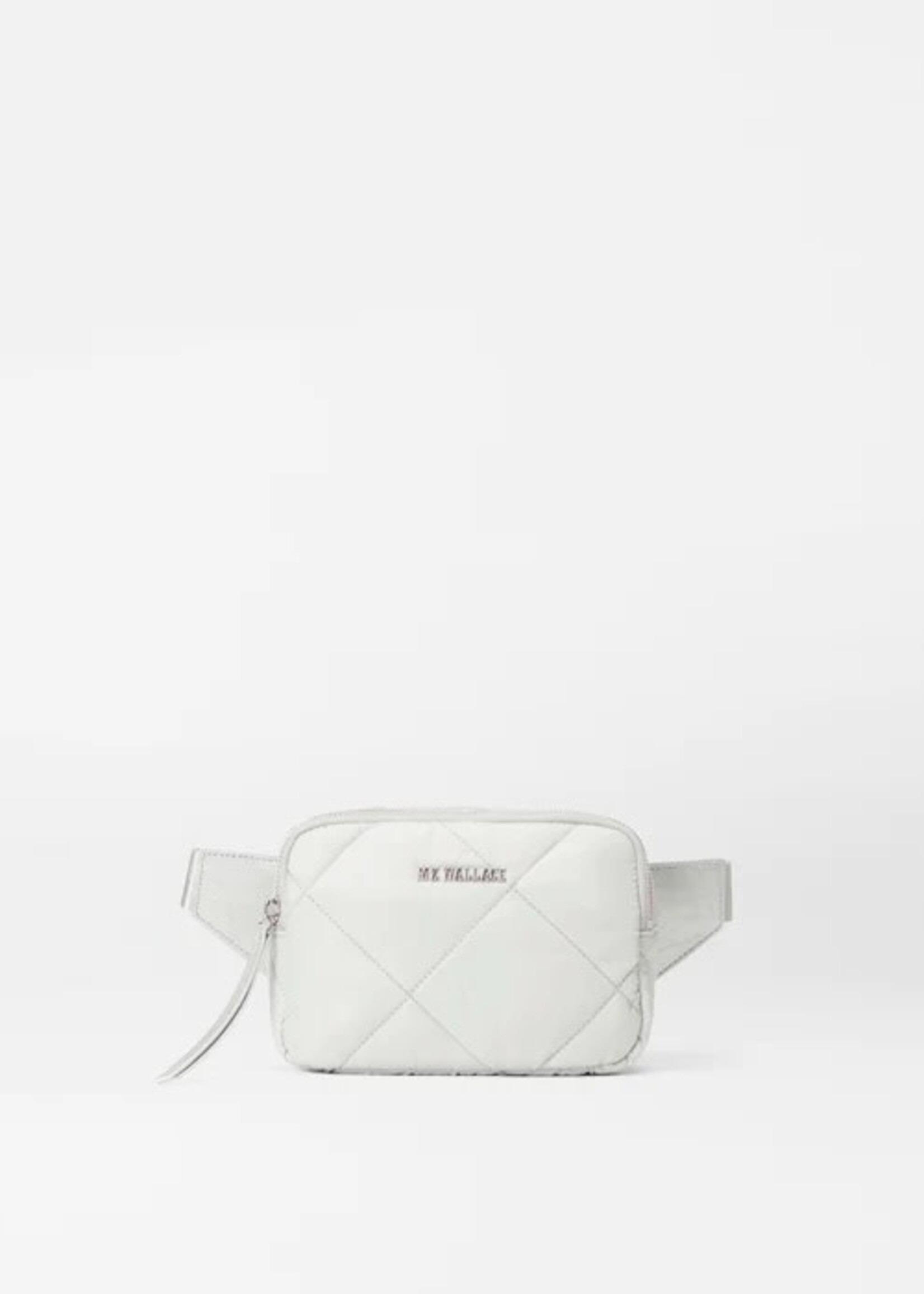 MZ Wallace Quilted Madison Belt Bag Frost