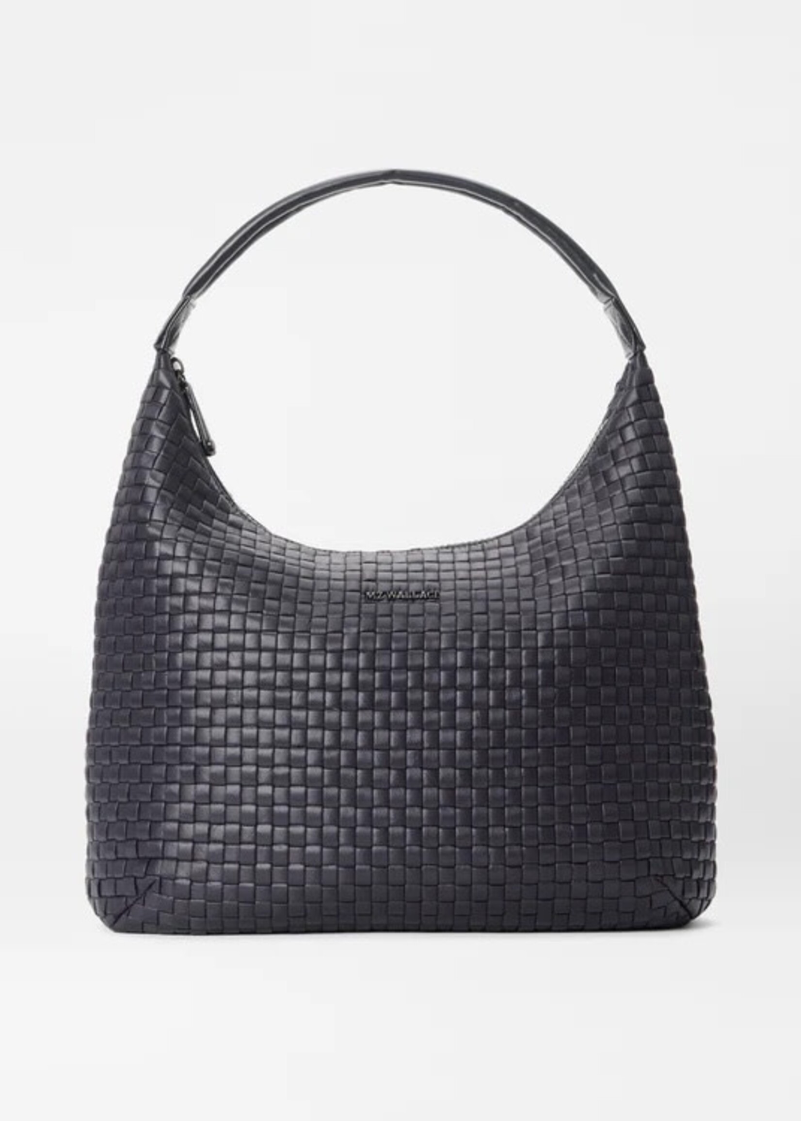 MZ Wallace Large Woven Shoulder Bag Black