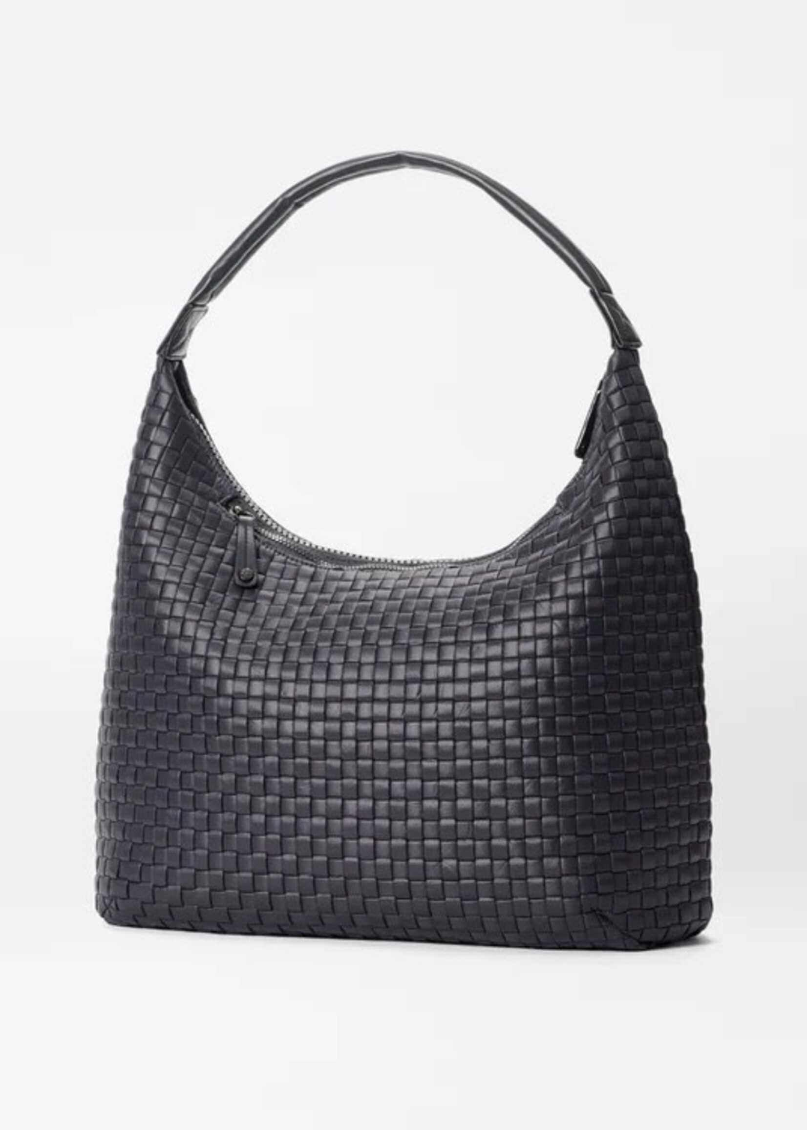 MZ Wallace Large Woven Shoulder Bag Black