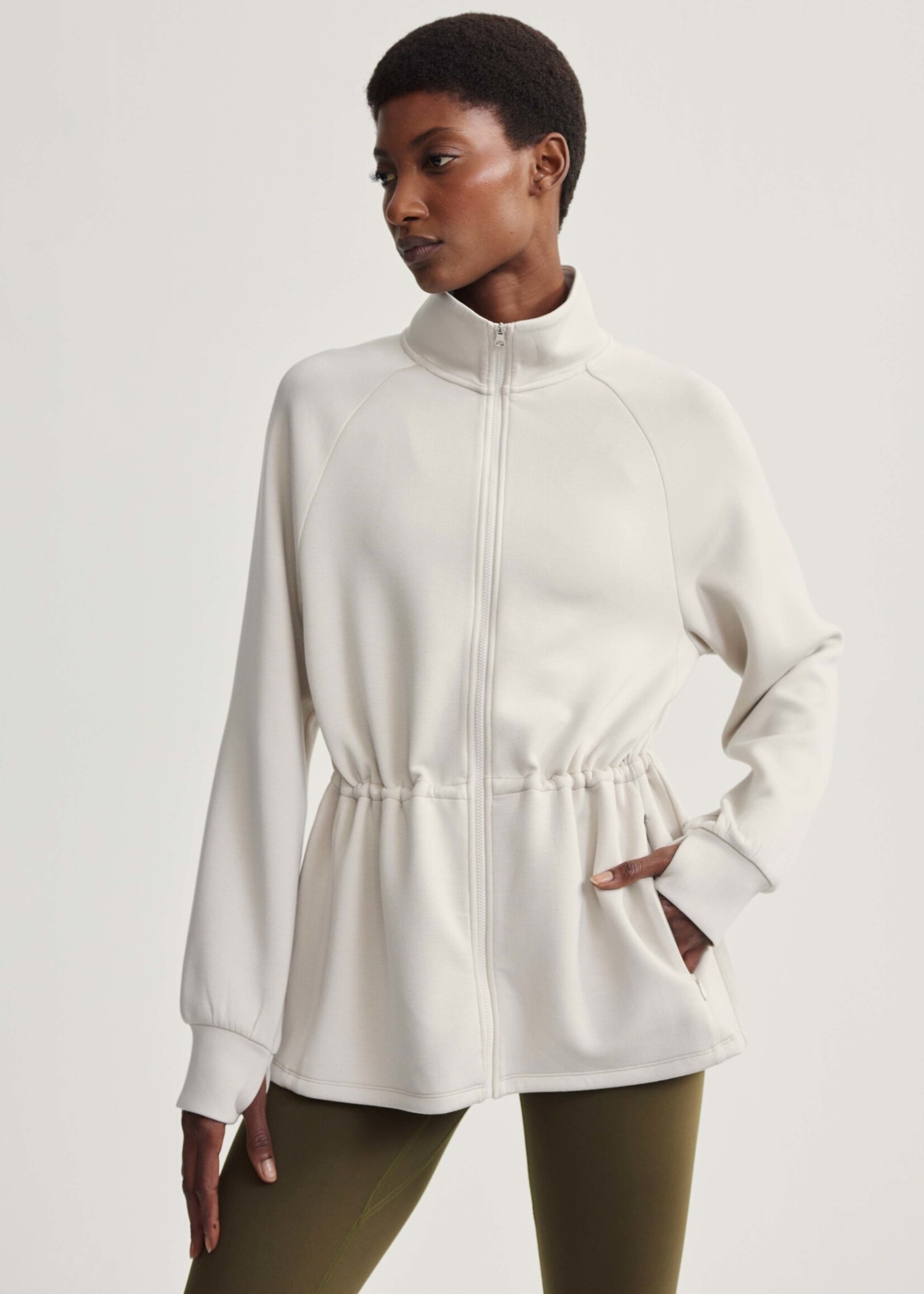 Varley Ailsa Zip Through Midlayer Rainy Day