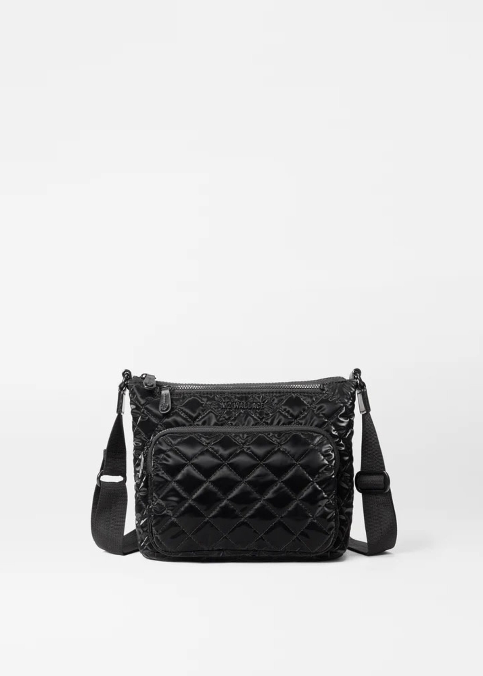 MZ Wallace Metro Scout Crossbody Deluxe Black Liquid