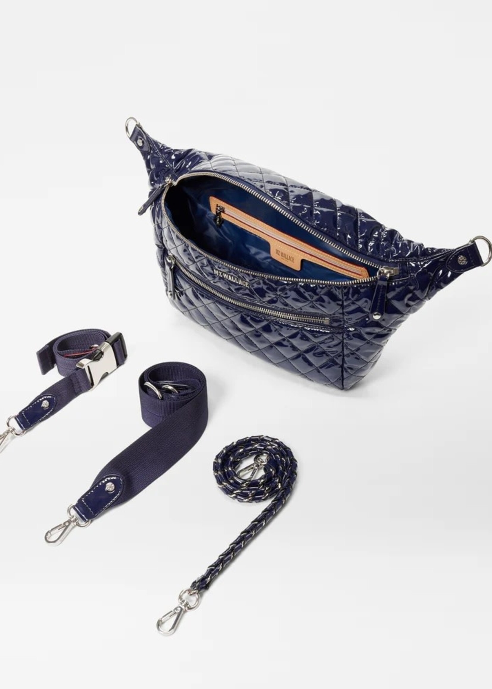 MZ Wallace Crosby Crossbody Sling Navy Lacquer