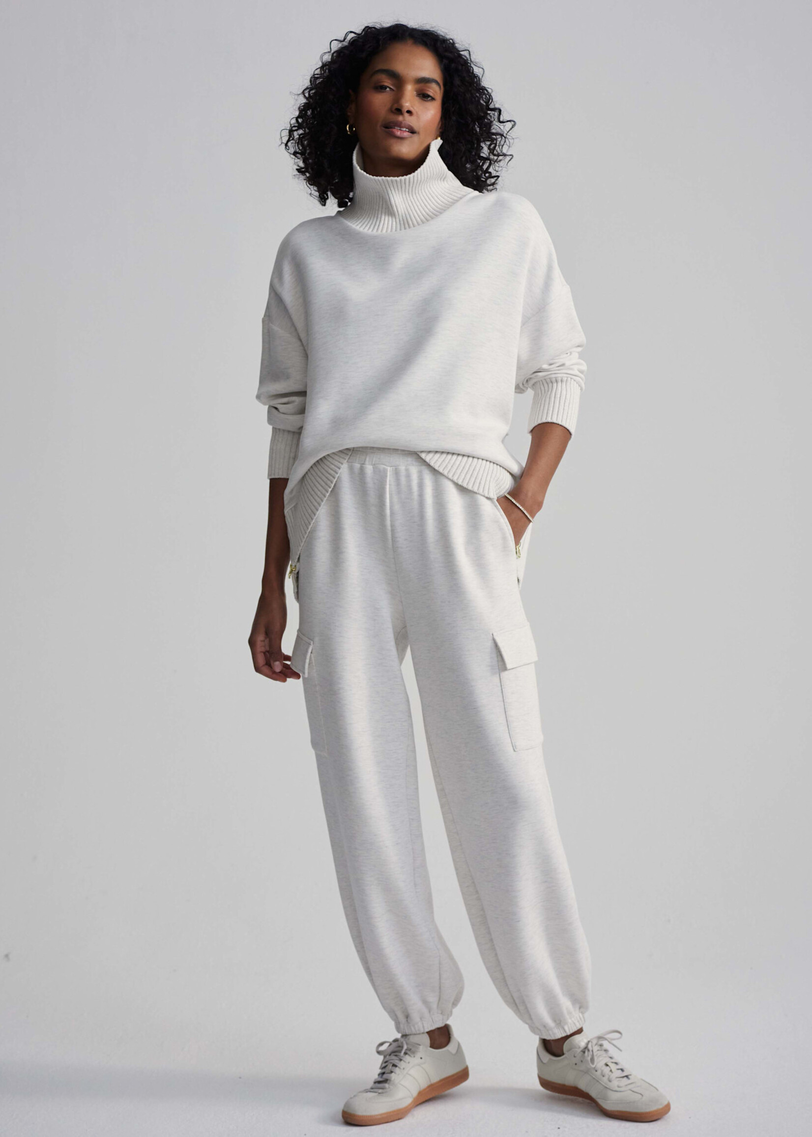 Varley The Cargo Pant 25" Ivory Marl