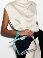 MZ Wallace Small Clear Metro Clutch Clear w/ Opal Leather