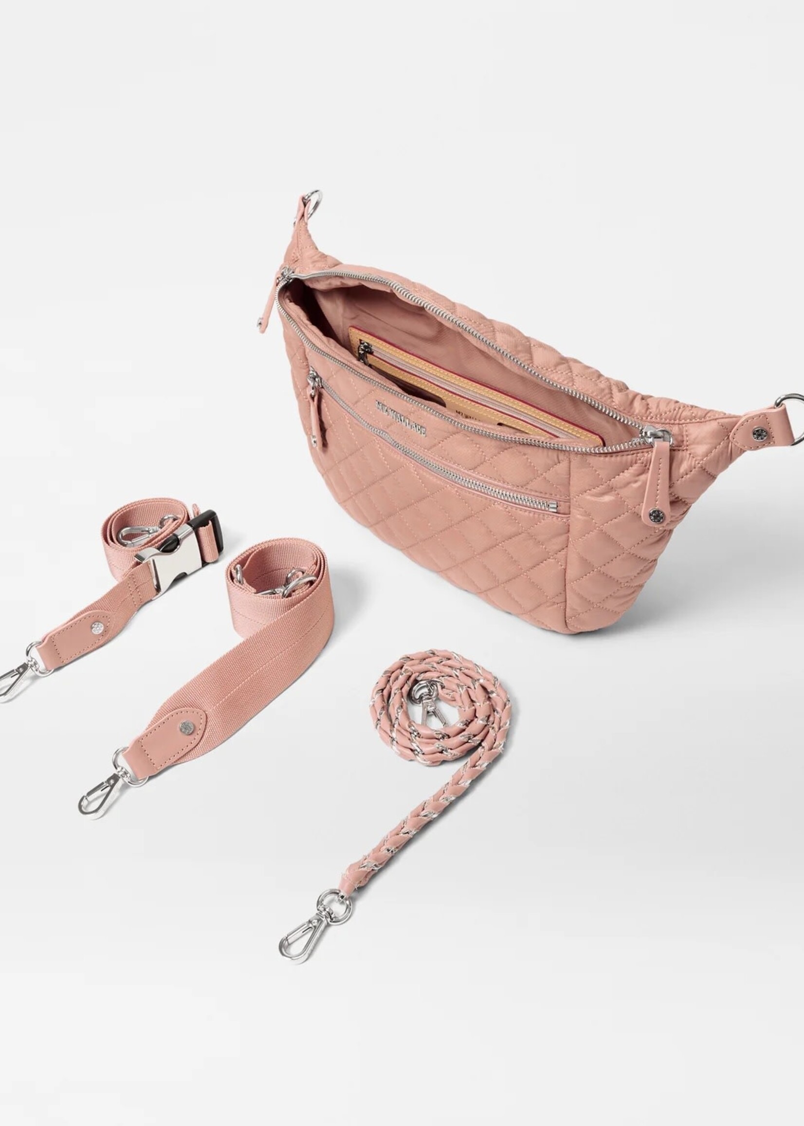 MZ Wallace Crosby Crossbody Sling Dusty Rose