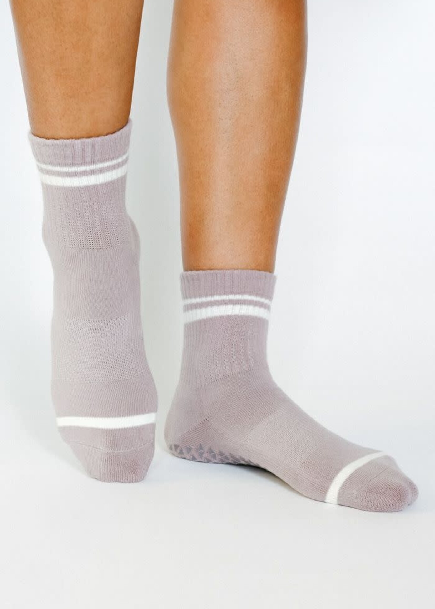 Pointe Studio Varsity Ankle Grip Sock Purple Haze