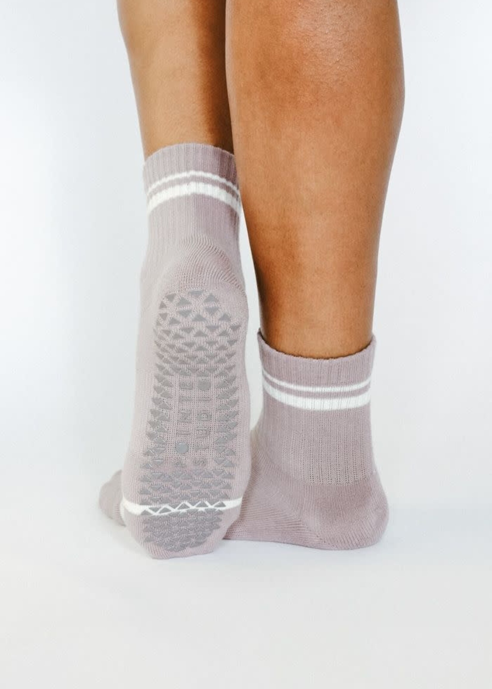 Pointe Studio Varsity Ankle Grip Sock Purple Haze
