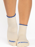 Pointe Studio Mental Vacay Ankle Grip Sock Ivory