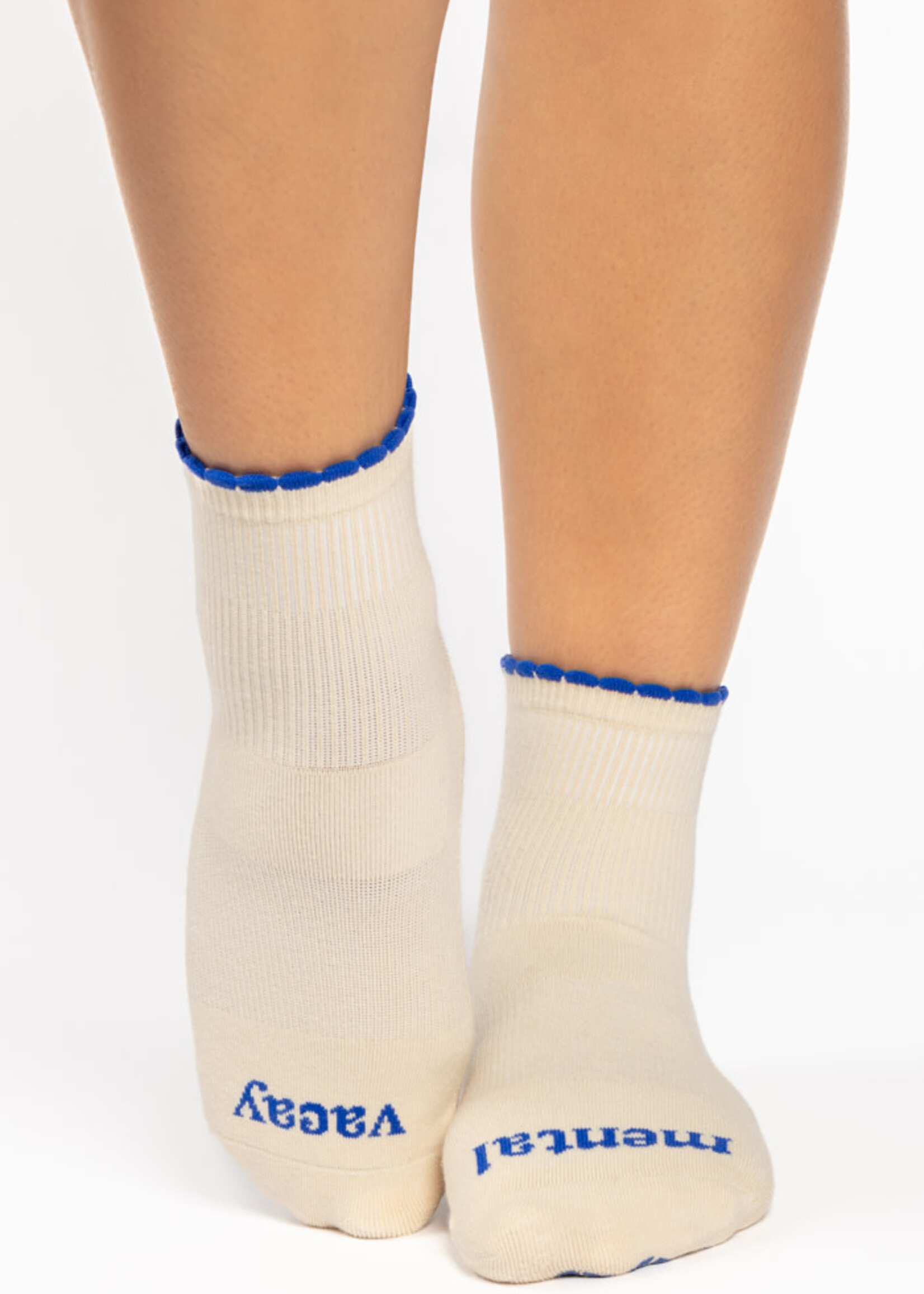 Pointe Studio Mental Vacay Ankle Grip Sock Ivory