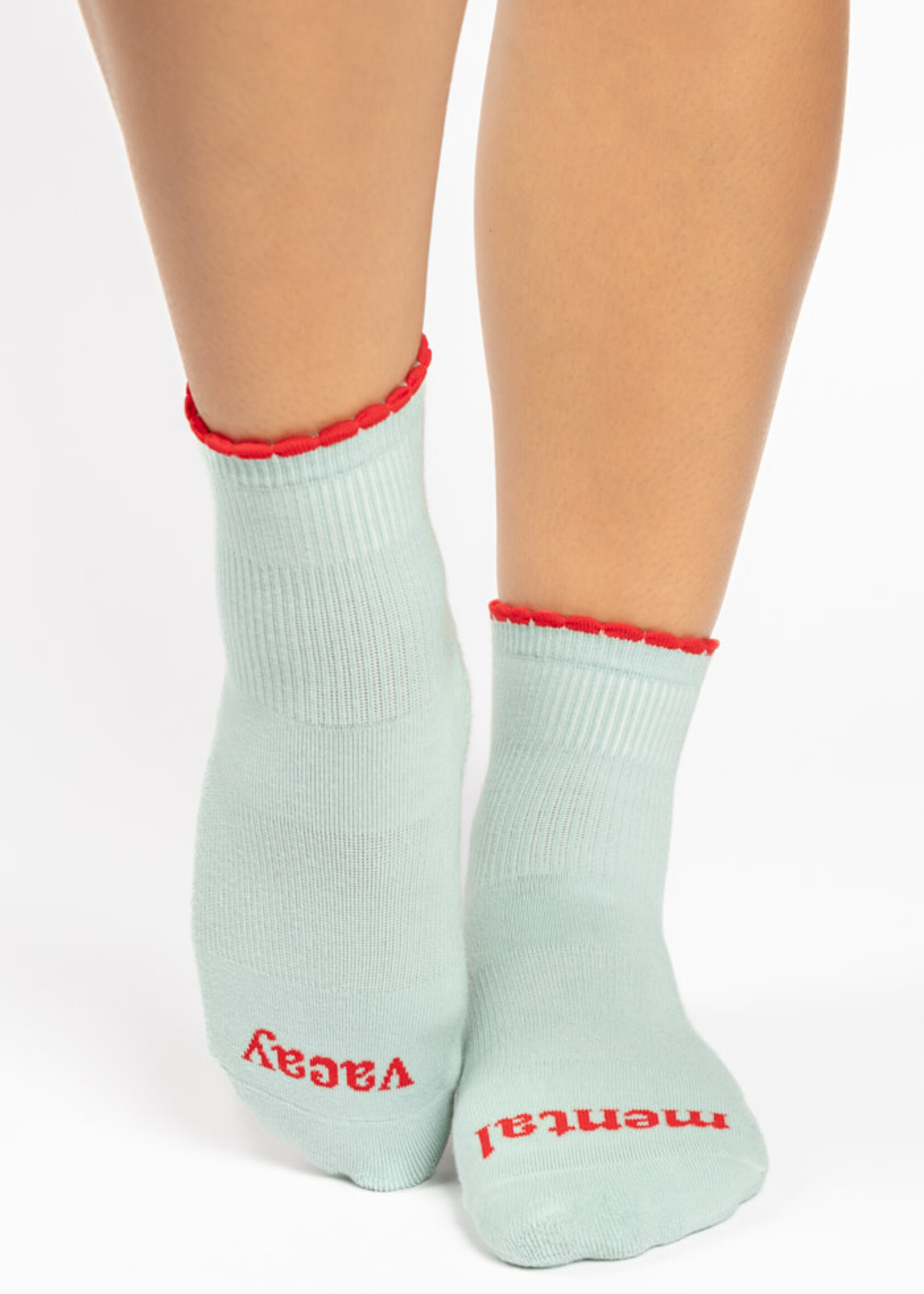 Pointe Studio Mental Vacay Ankle Grip Sock Sky