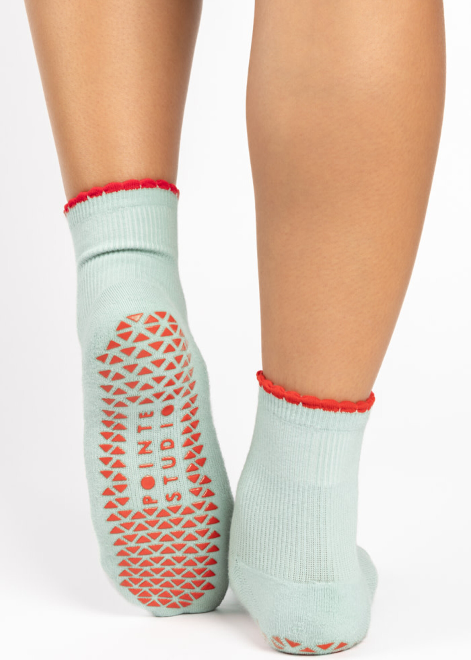 Pointe Studio Mental Vacay Ankle Grip Sock Sky