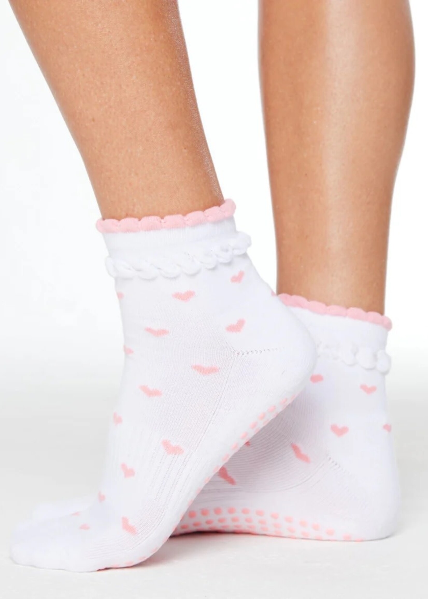 Souls. Ruffle Hearts Grippy Sock