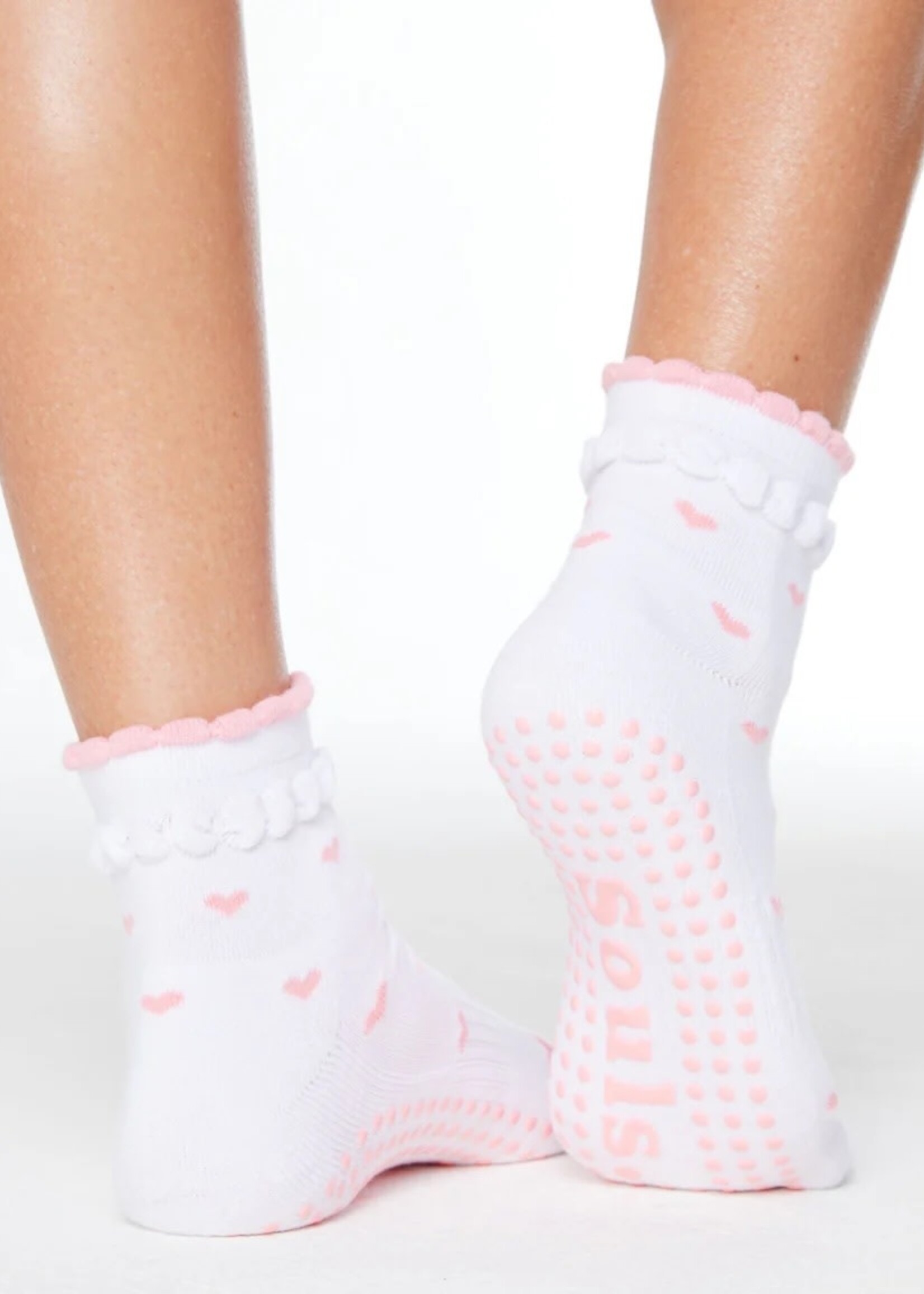 Souls. Ruffle Hearts Grippy Sock