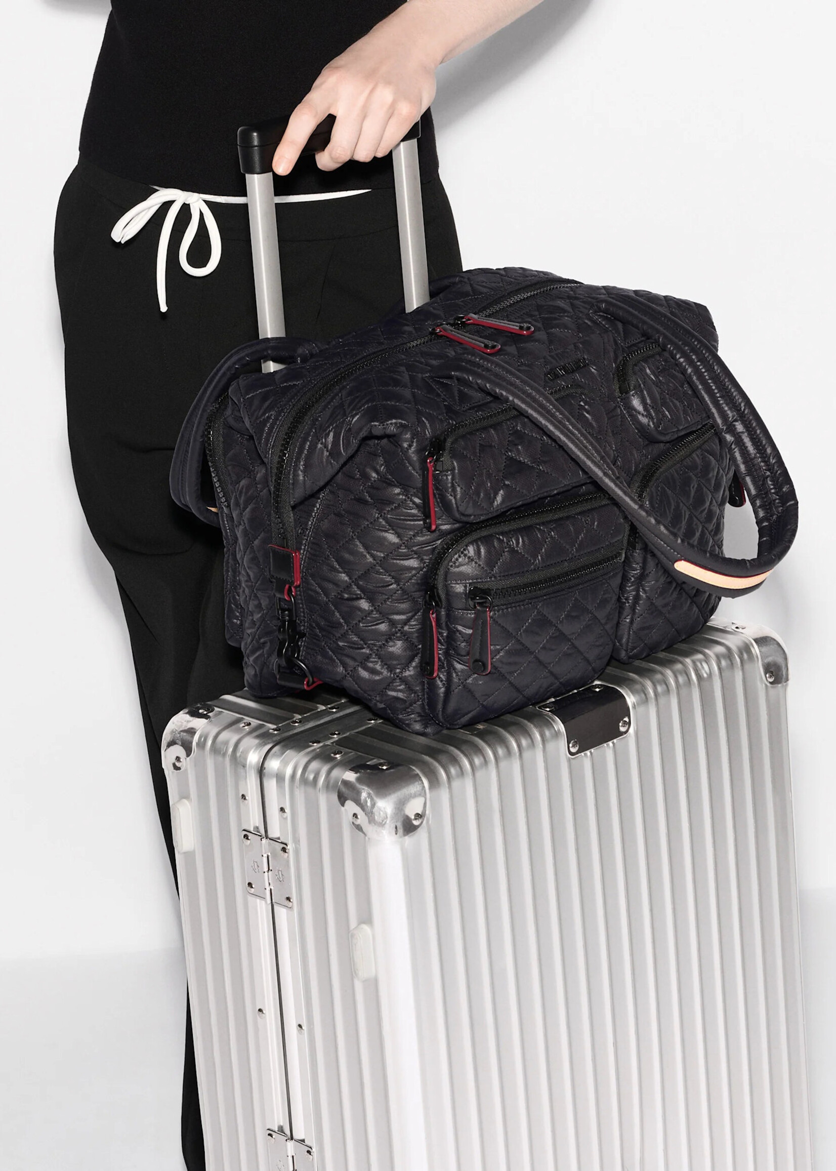 MZ Wallace Large Sutton Travel Deluxe Black