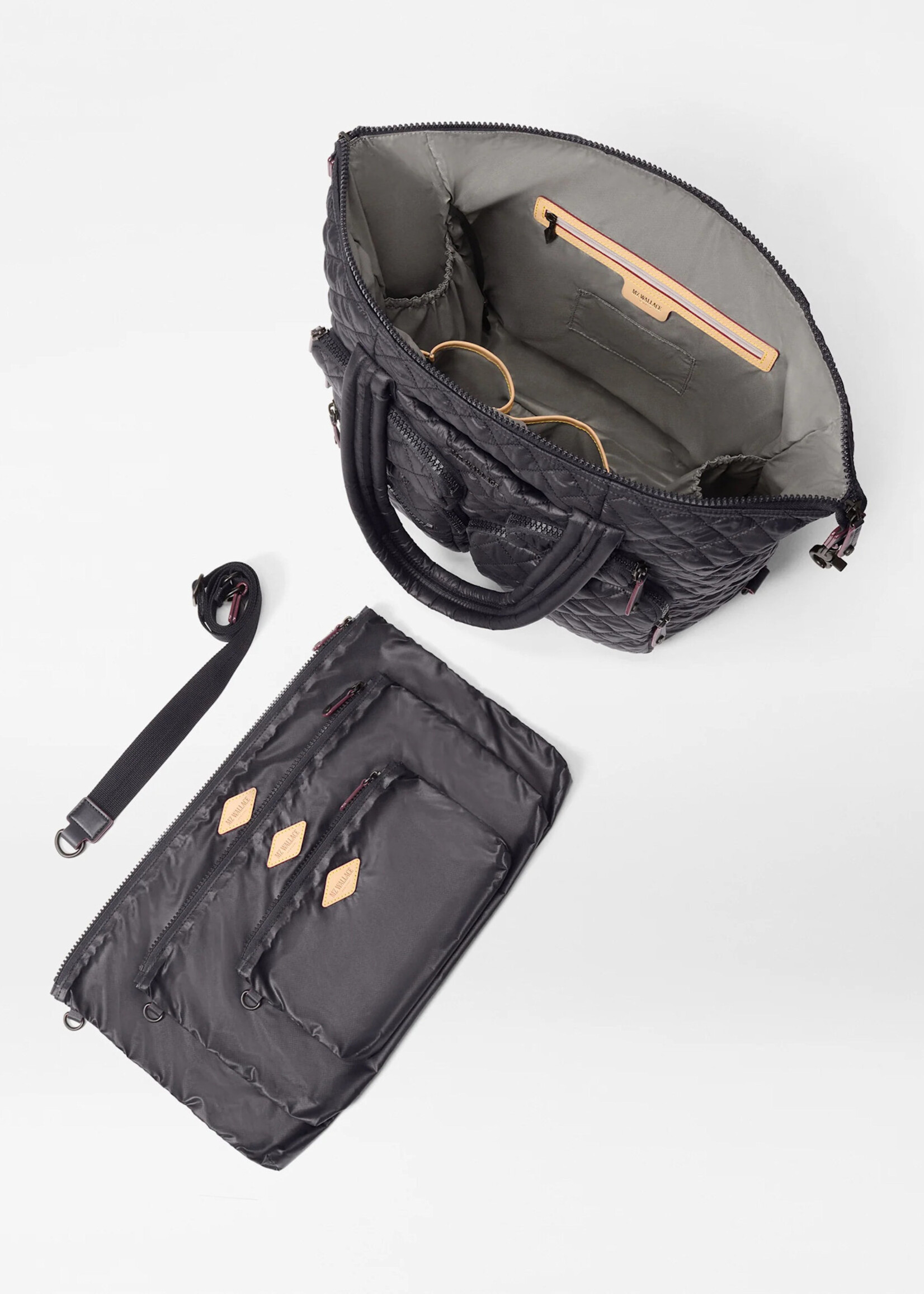 MZ Wallace Large Sutton Travel Deluxe Black