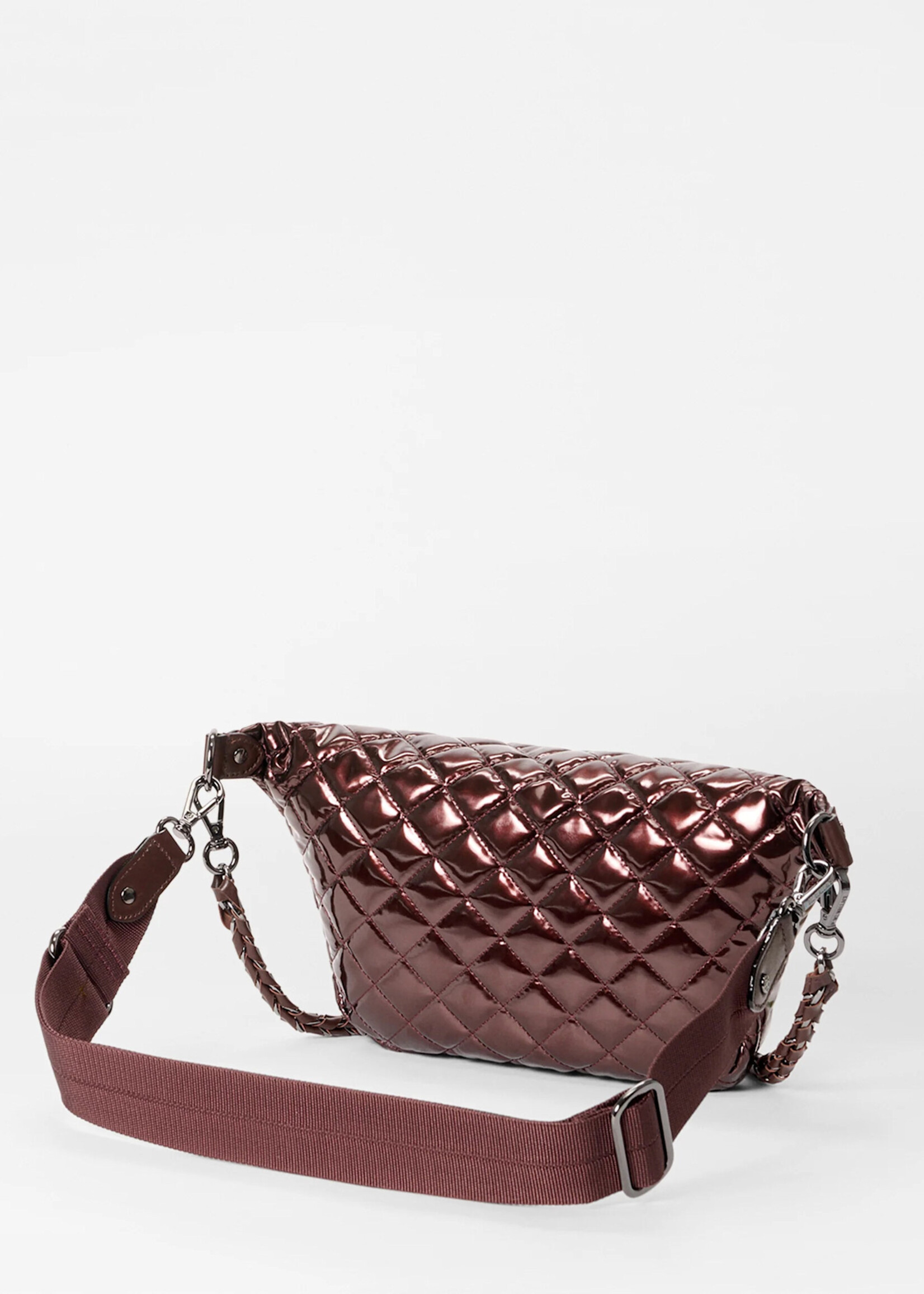 MZ Wallace Small Crosby Sling Bordeaux Lacquer