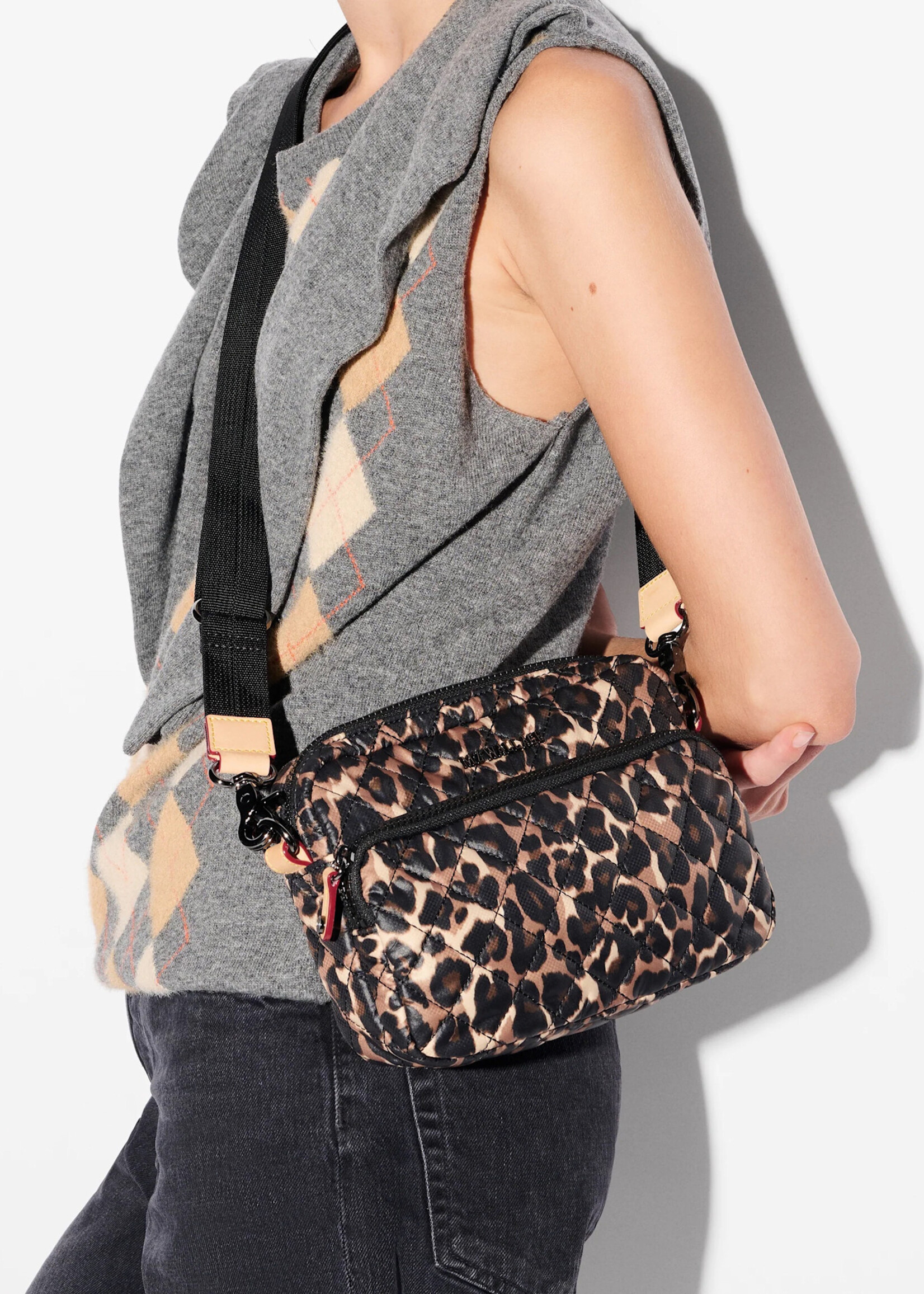 MZ Wallace Small Metro Camera Bag Leopard