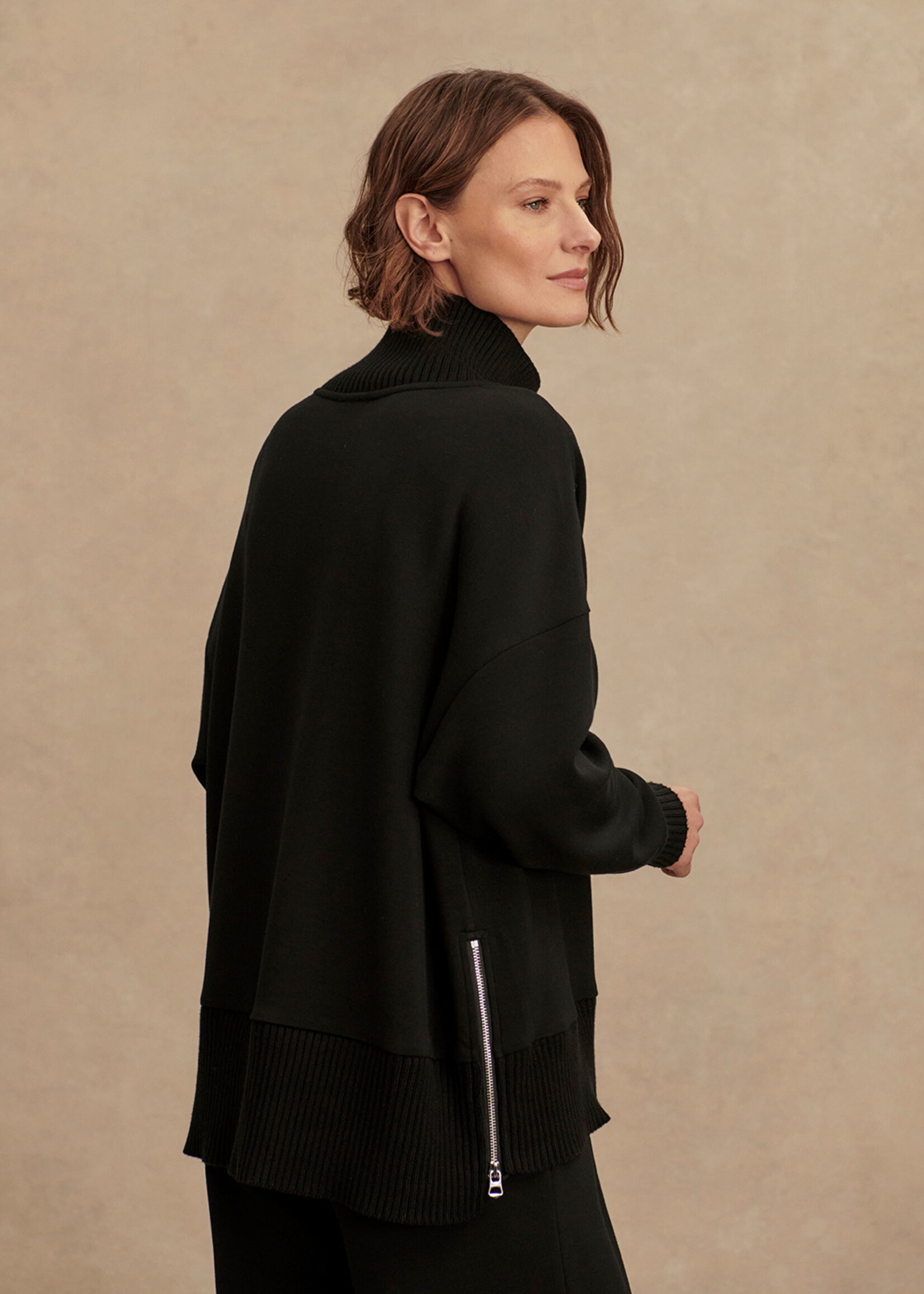 Varley Barker High Neck Sweat Black