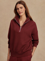 Varley Hawley Half Zip Sweat New Maroon