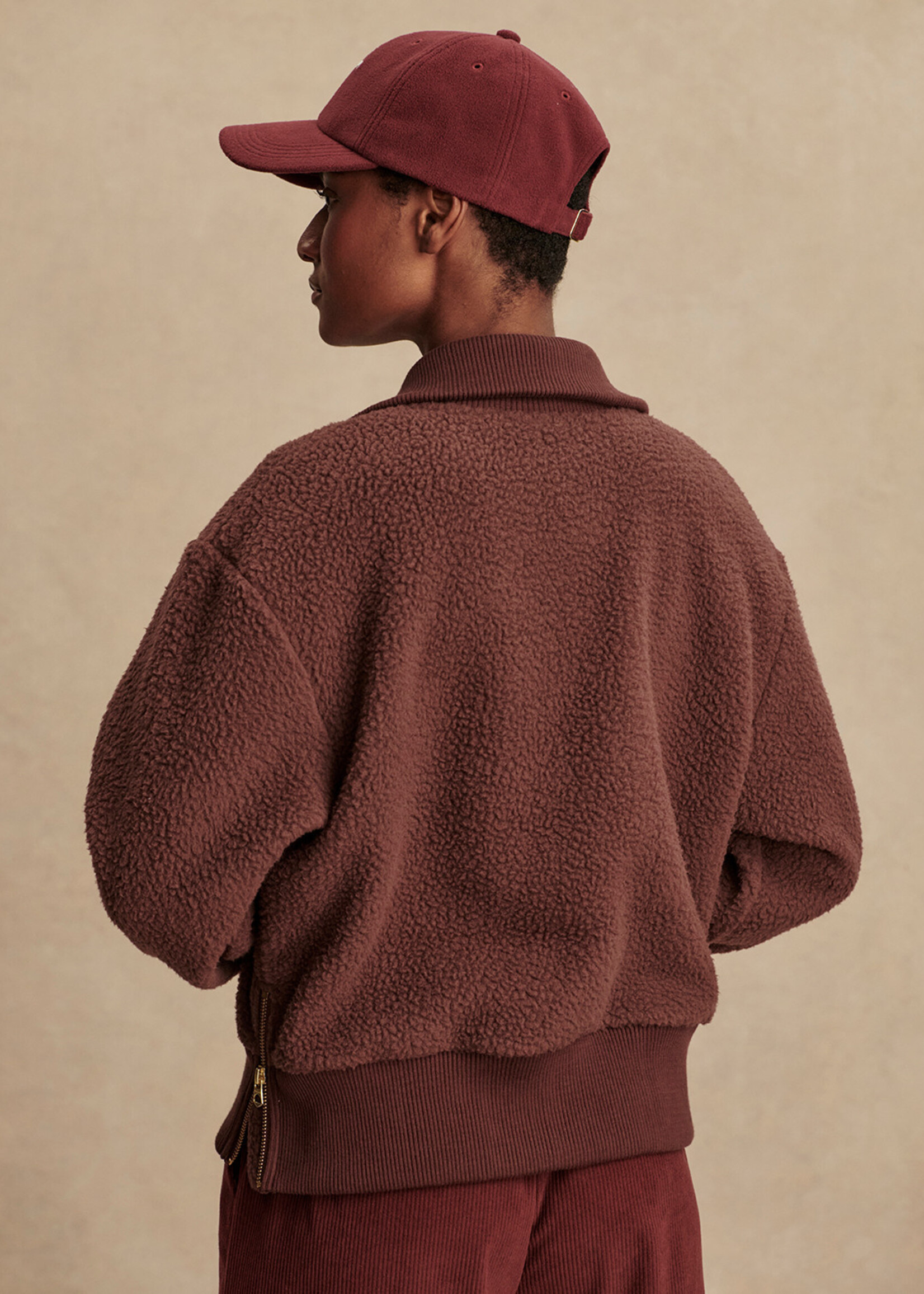 Varley Roselle Half Zip Fleece Deep Mahogany