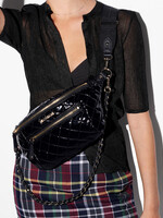 MZ Wallace Small Crosby Crossbody Sling Black Lacquer