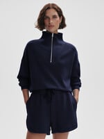 Varley Hawley Half Zip Sweat Navy