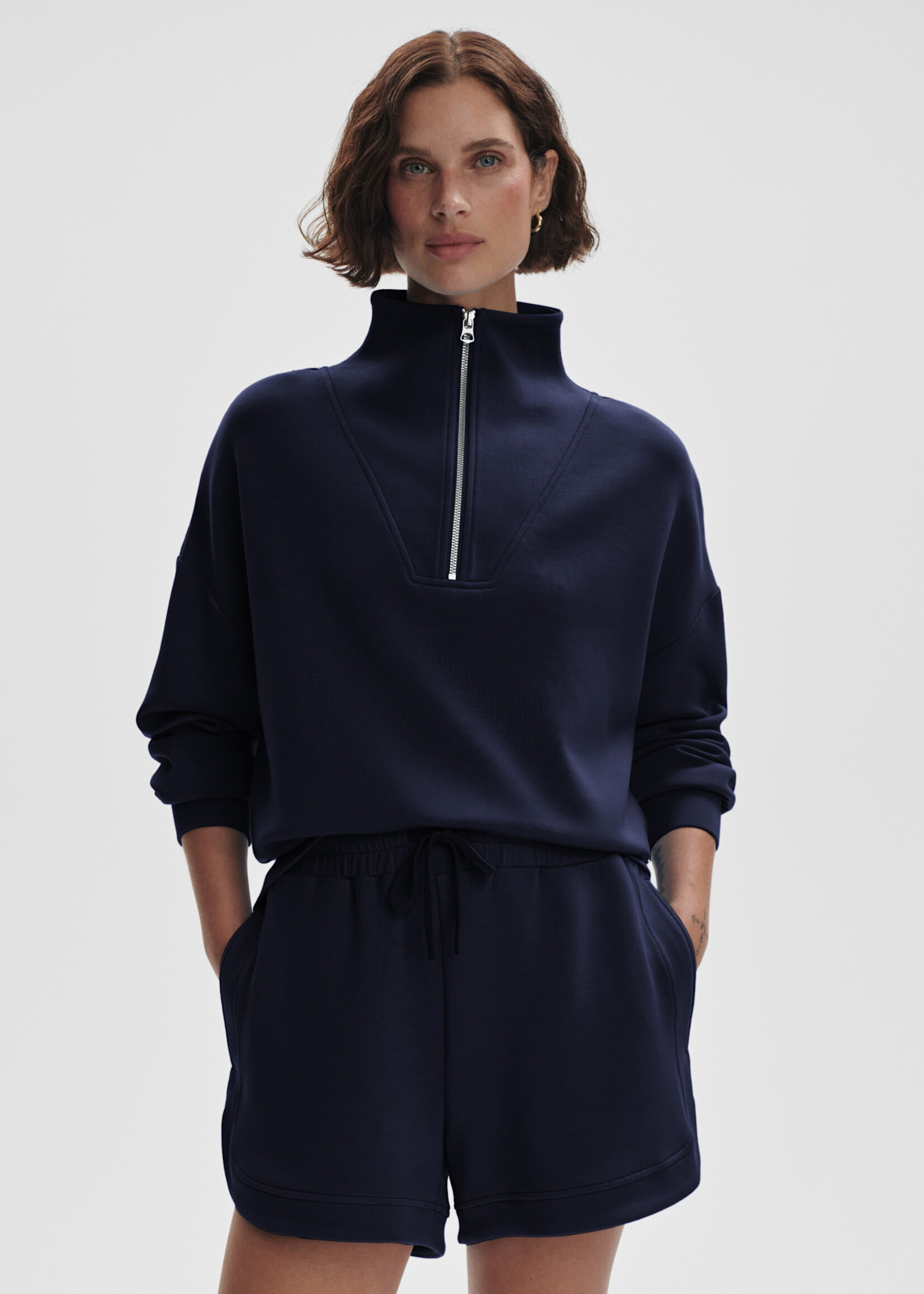 Varley Hawley Half Zip Sweat Navy